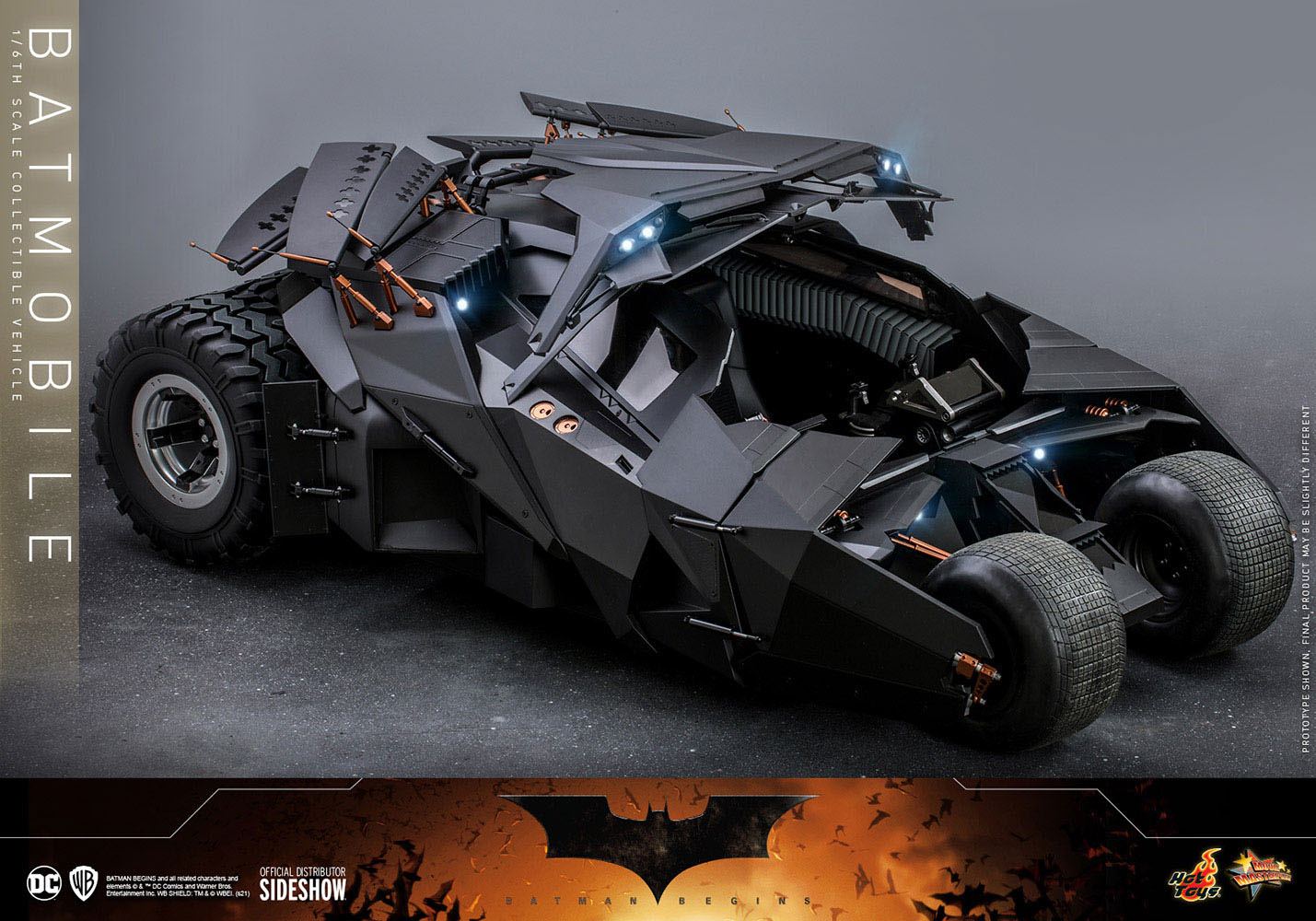 The Dark Knight Trilogy Movie Masterpiece Action Figure 1/6 Batmobile 73 cm