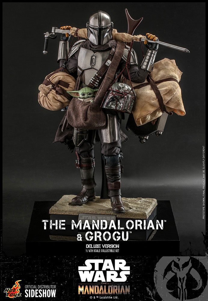 Star Wars The Mandalorian Action Figure 2-Pack 1/6 The Mandalorian & Grogu Deluxe Version 30 cm