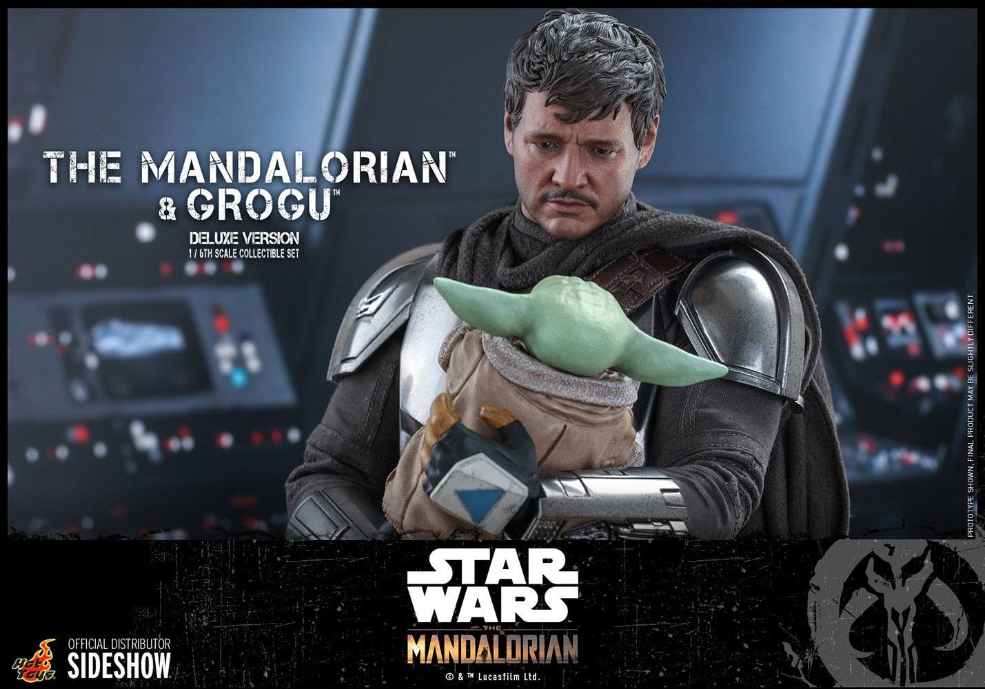 Star Wars The Mandalorian Action Figure 2-Pack 1/6 The Mandalorian & Grogu Deluxe Version 30 cm