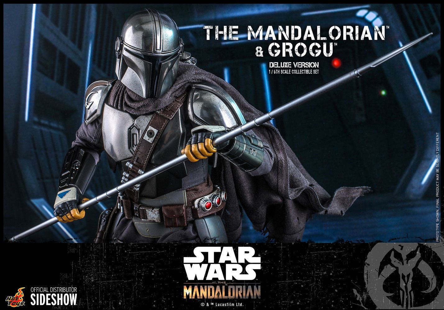 Star Wars The Mandalorian Action Figure 2-Pack 1/6 The Mandalorian & Grogu Deluxe Version 30 cm