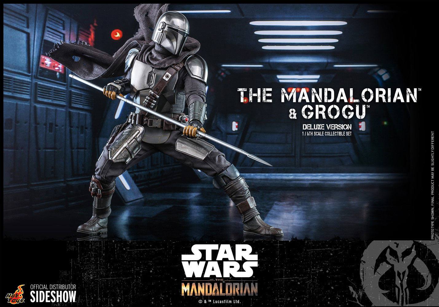 Star Wars The Mandalorian Action Figure 2-Pack 1/6 The Mandalorian & Grogu Deluxe Version 30 cm