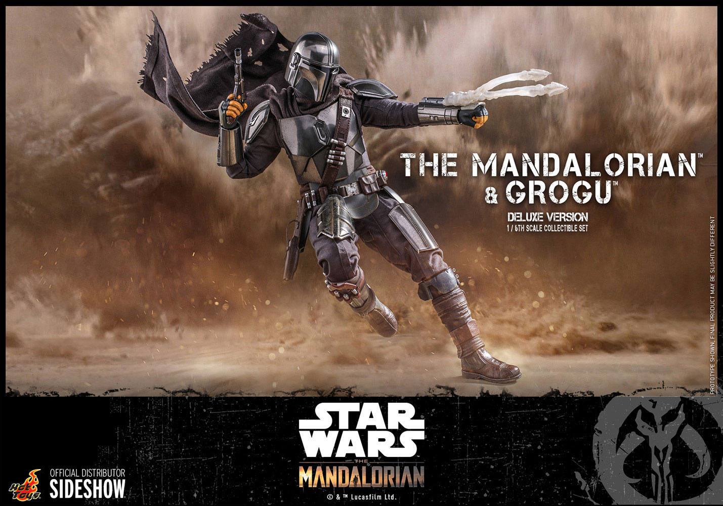 Star Wars The Mandalorian Action Figure 2-Pack 1/6 The Mandalorian & Grogu Deluxe Version 30 cm