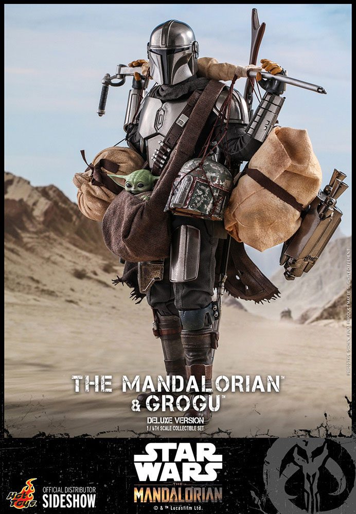 Star Wars The Mandalorian Action Figure 2-Pack 1/6 The Mandalorian & Grogu Deluxe Version 30 cm