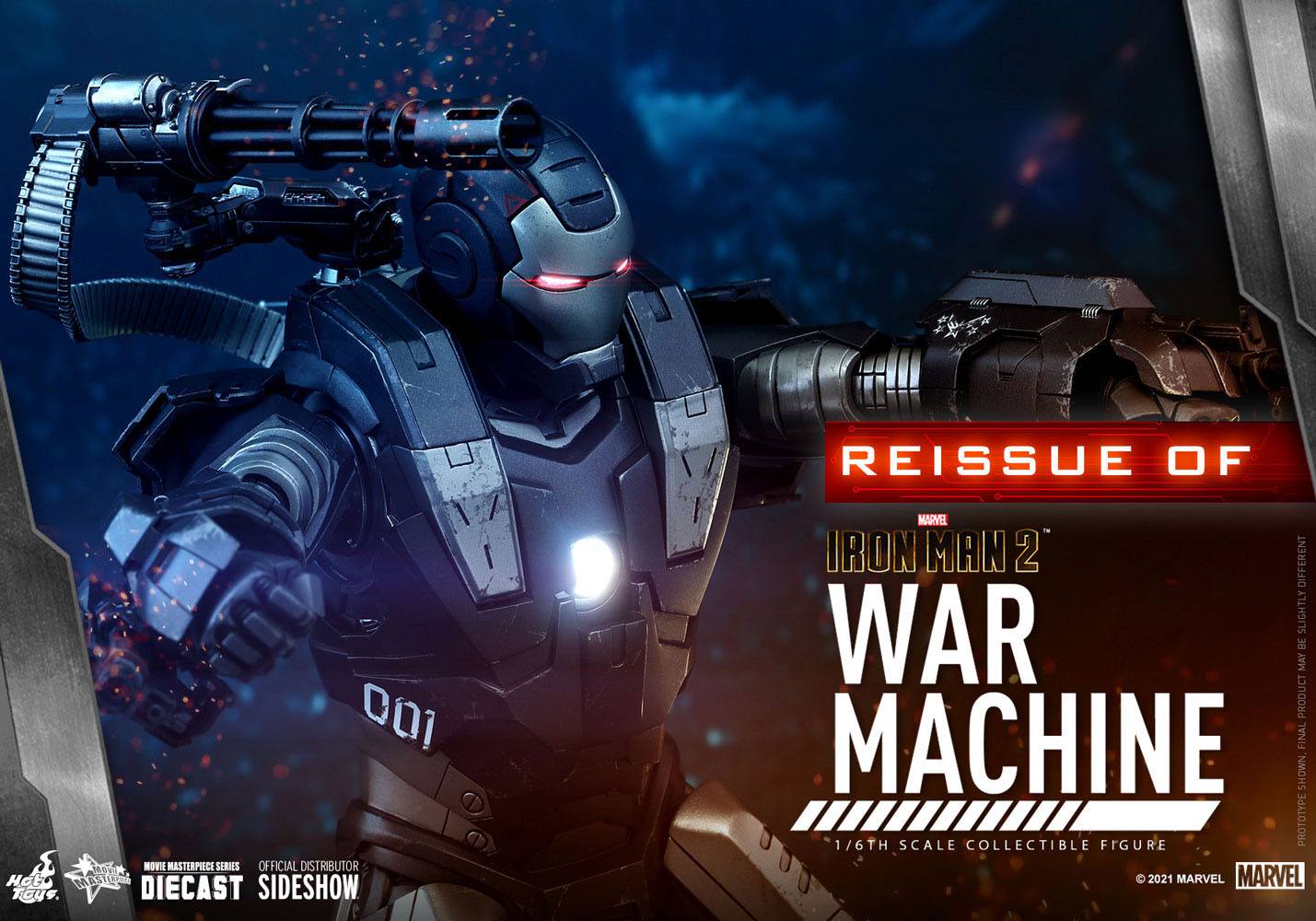 Iron Man 2 Movie Masterpiece Action Figure 1/6 War Machine 32 cm