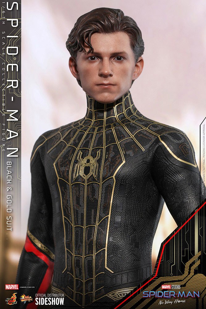 Spider-Man: No Way Home Movie Masterpiece Action Figure 1/6 Spider-Man (Black & Gold Suit) 30 cm