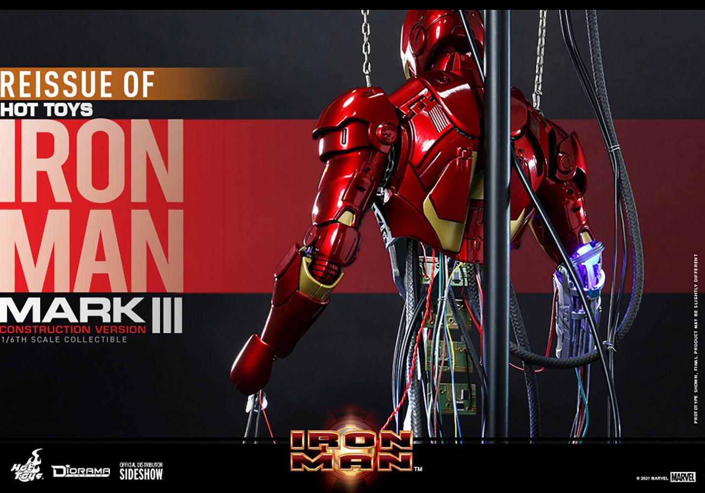 Iron Man Movie Masterpiece Action Figure 1/6 Iron Man Mark III (Construction Version) 39 cm