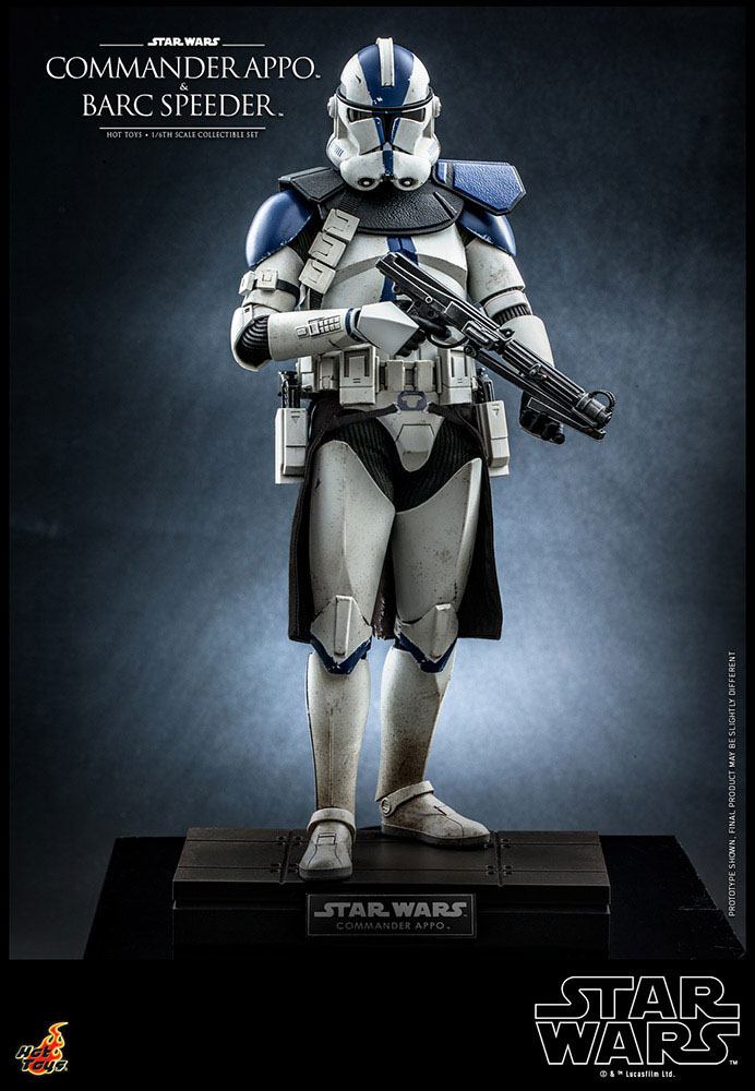 Star Wars The Clone Wars Action Figure 1/6 Commander Appo & BARC Speeder 30 cm