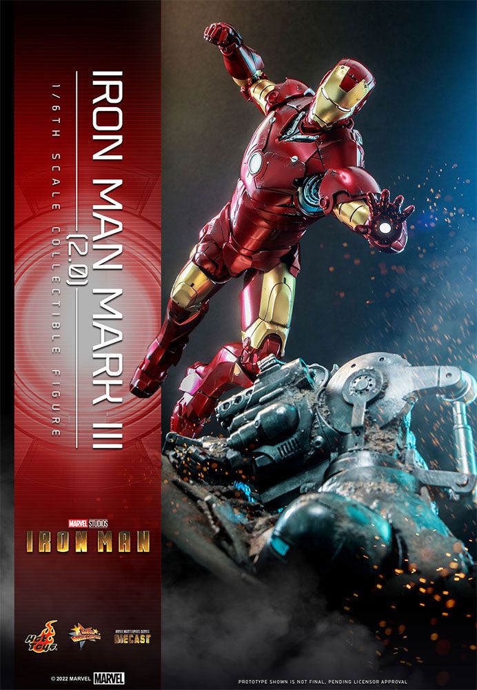 Iron Man Movie Masterpiece Series Diecast Action Figure 1/6 Iron Man Mark III (2.0) 32 cm