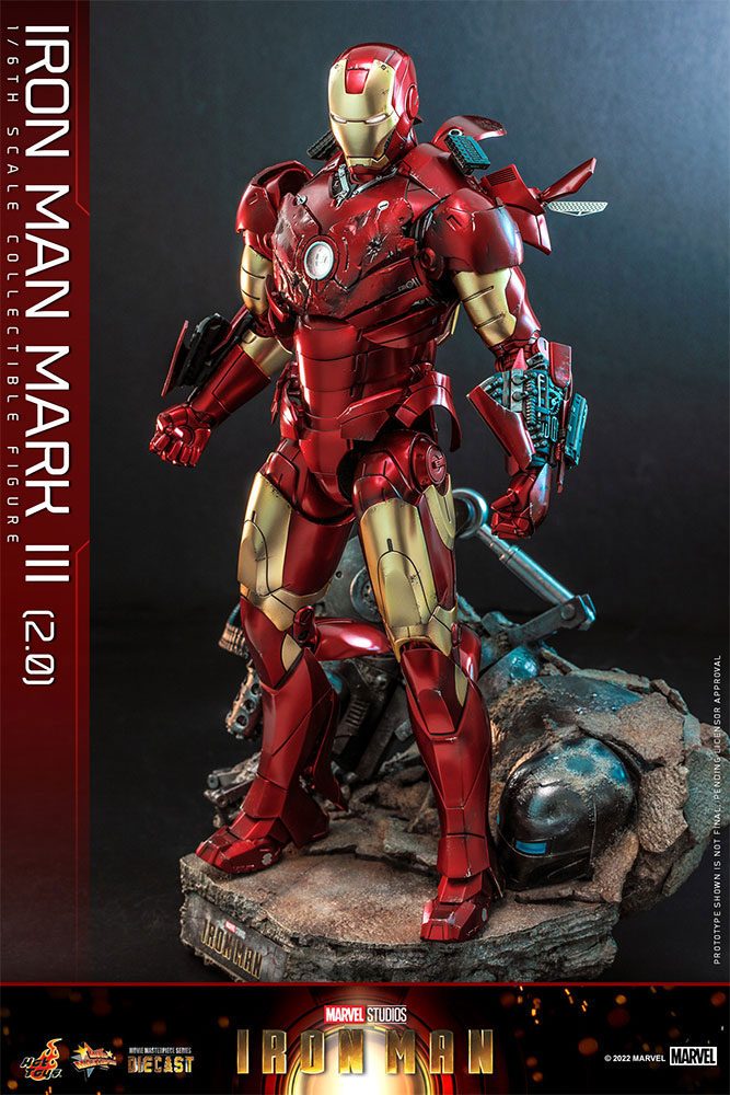 Iron Man Movie Masterpiece Series Diecast Action Figure 1/6 Iron Man Mark III (2.0) 32 cm