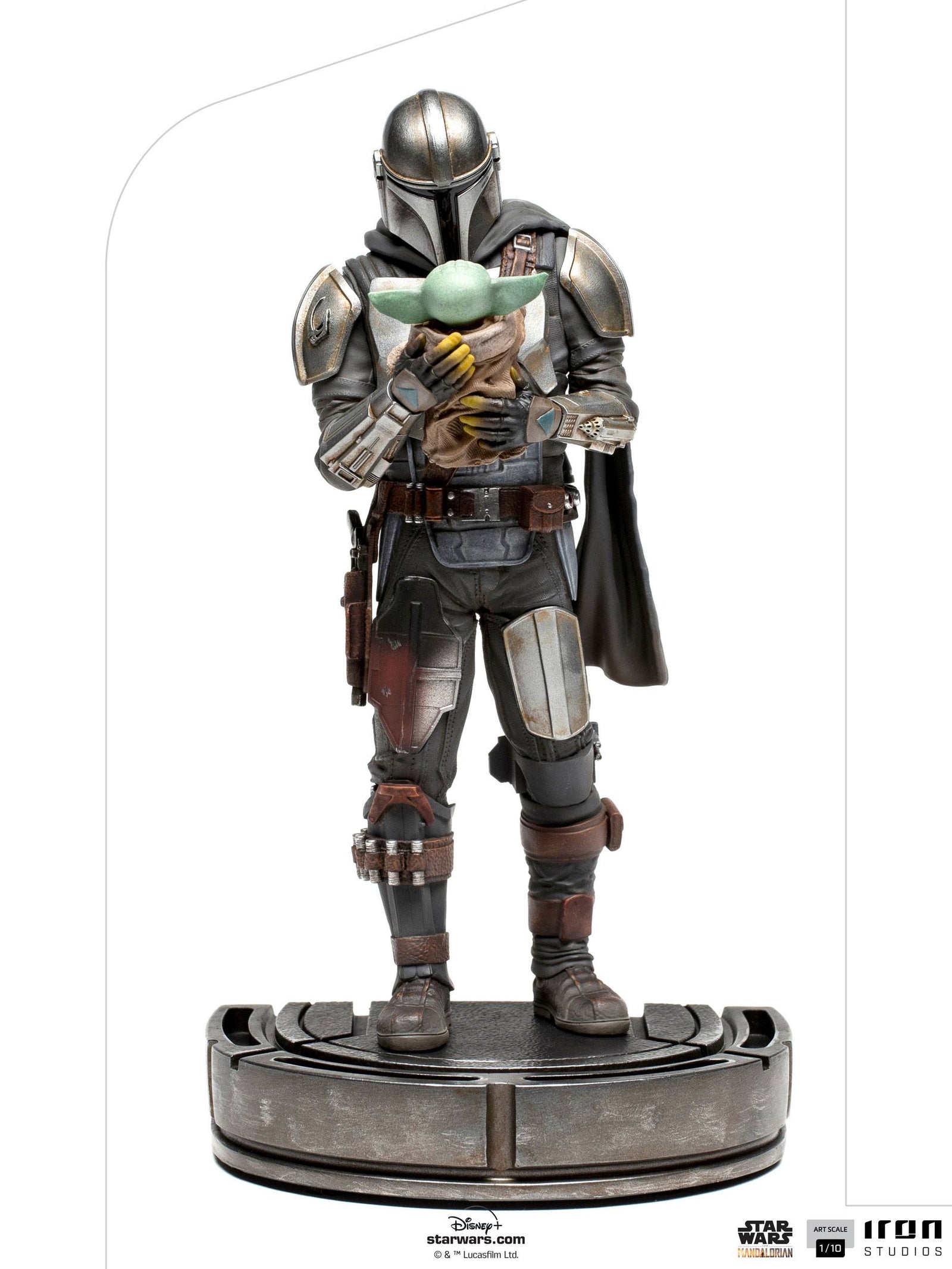 Star Wars The Mandalorian Art Scale Statue 1/10 Mandalorian & Grogu 22 cm