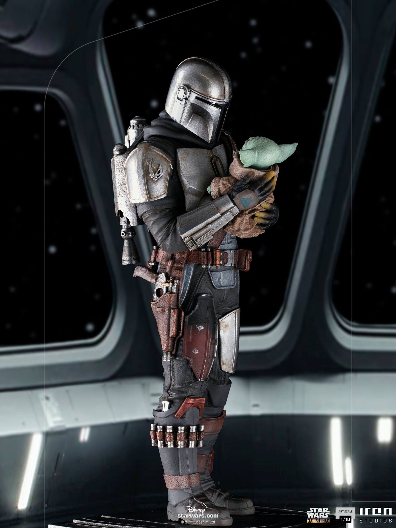 Star Wars The Mandalorian Art Scale Statue 1/10 Mandalorian & Grogu 22 cm