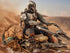 Star Wars The Mandalorian Deluxe Art Scale Statue 1/10 Mandalorian on Speederbike 18 cm