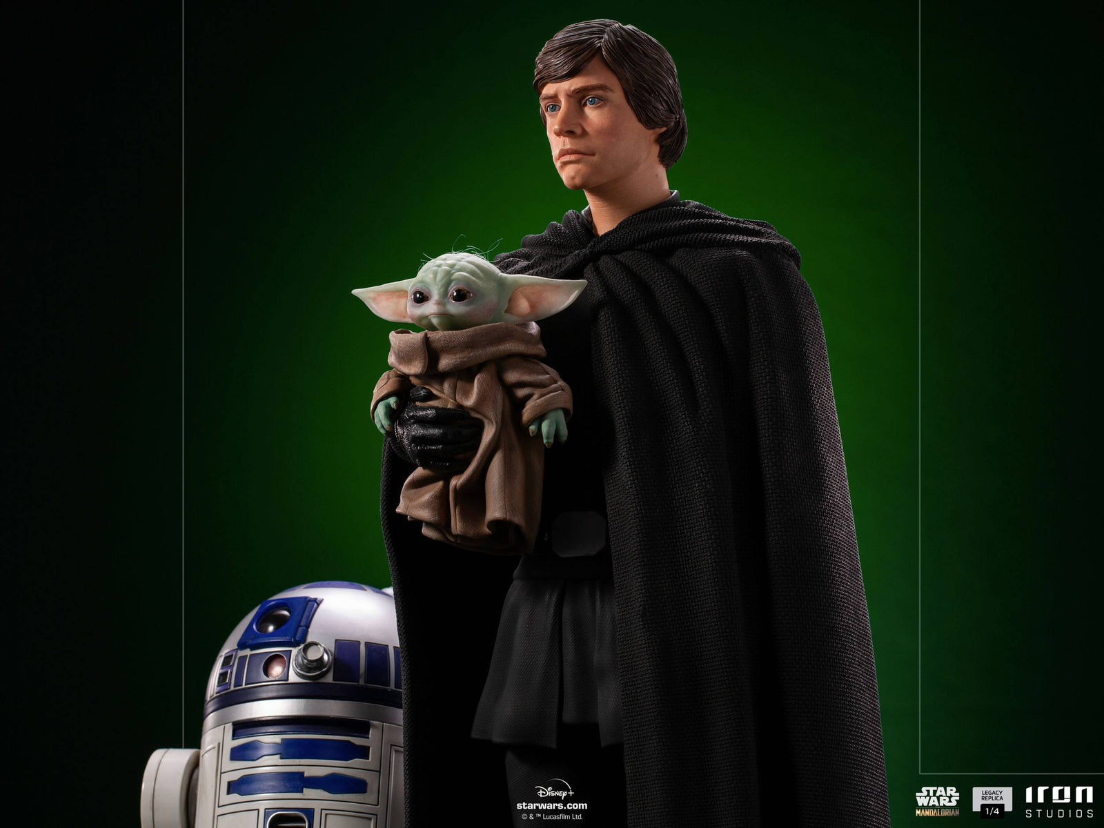 Star Wars The Mandalorian Legacy Replica Statue 1/4 Luke Skywalker, R2-D2 & Grogu 54 cm
