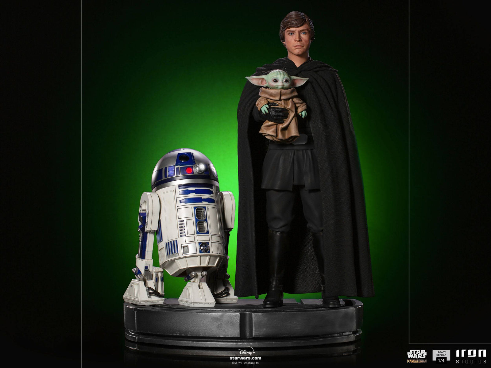 Star Wars The Mandalorian Legacy Replica Statue 1/4 Luke Skywalker, R2-D2 & Grogu 54 cm