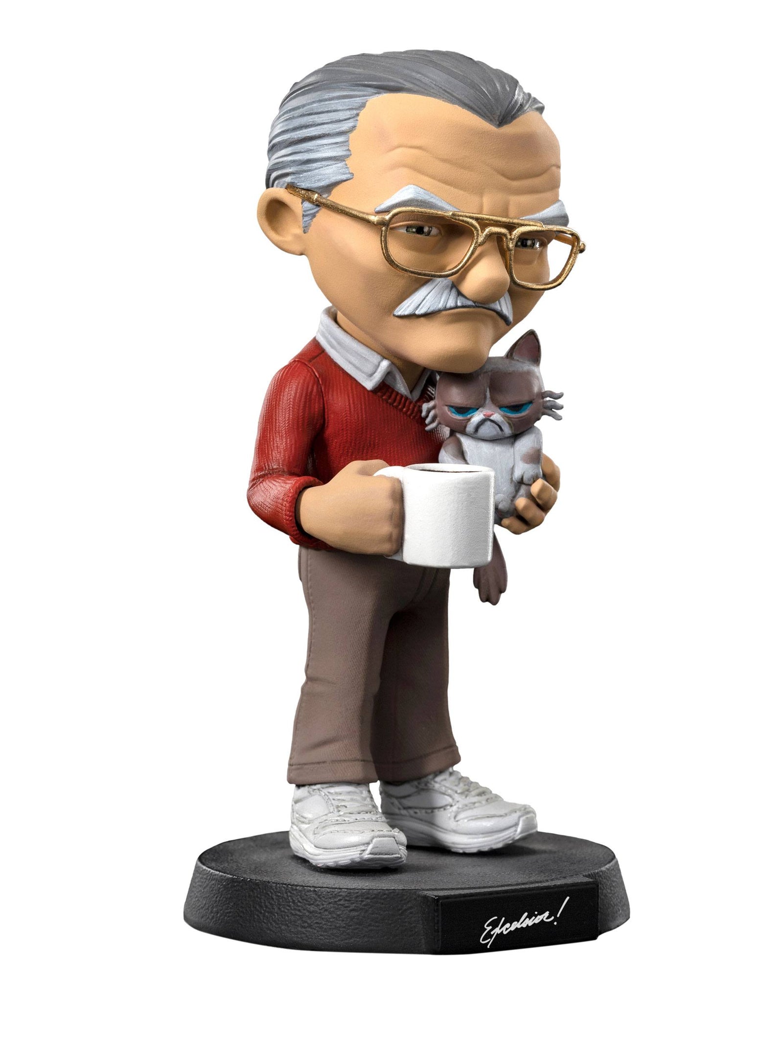 Stan Lee Mini Co. PVC Figure Stan Lee with Grumpy Cat 14 cm