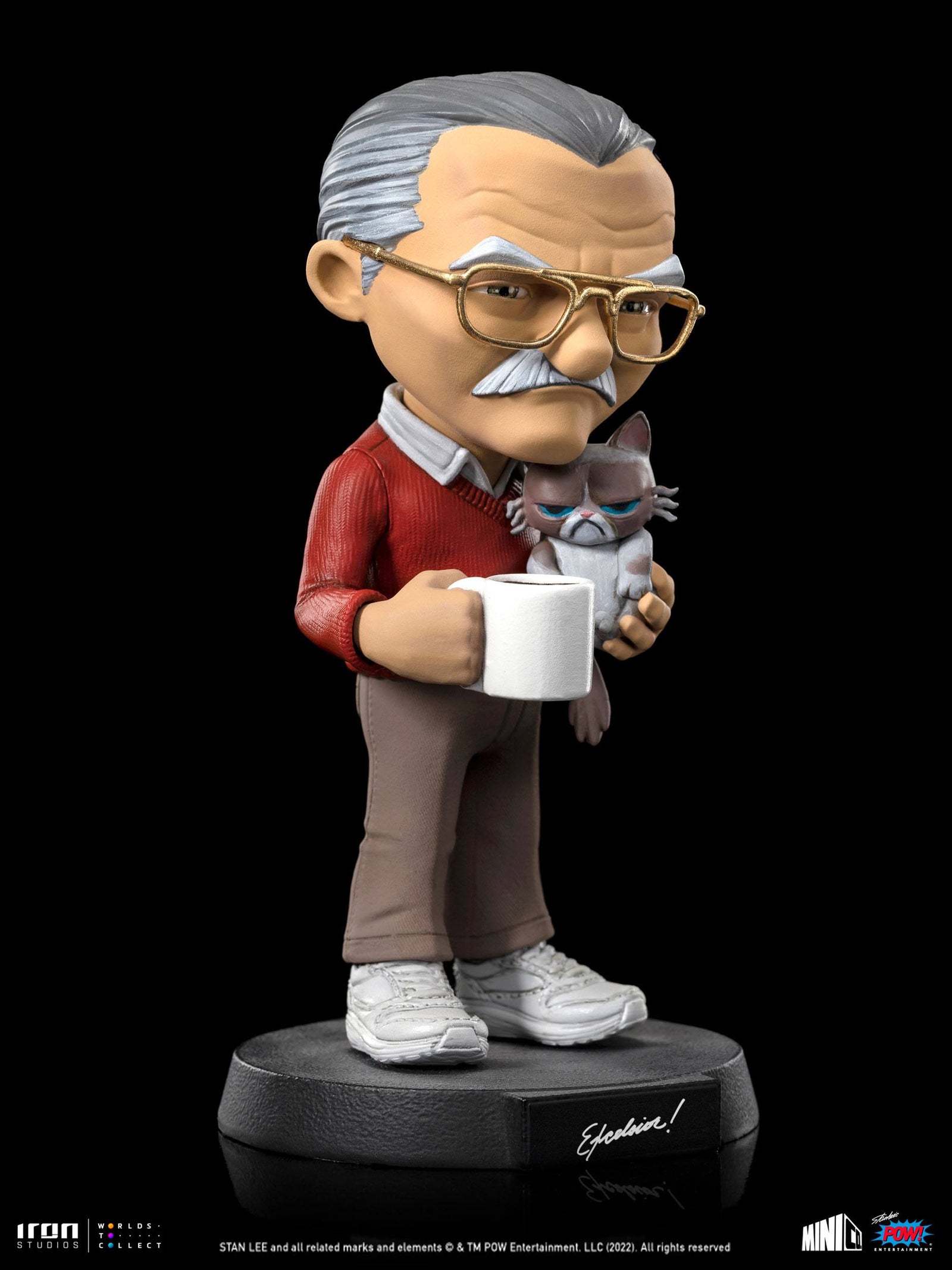 Stan Lee Mini Co. PVC Figure Stan Lee with Grumpy Cat 14 cm