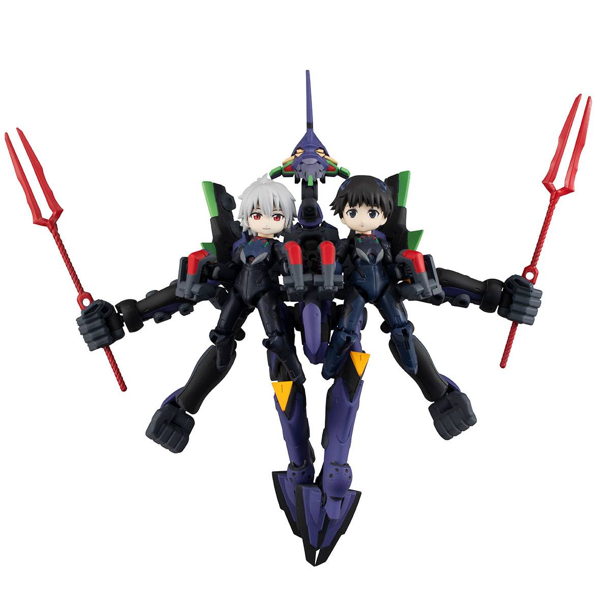 Evangelion Desktop Army Figures Shinji Ikari, Kaworu Nagisa & Evangelion 13 8 - 15 cm