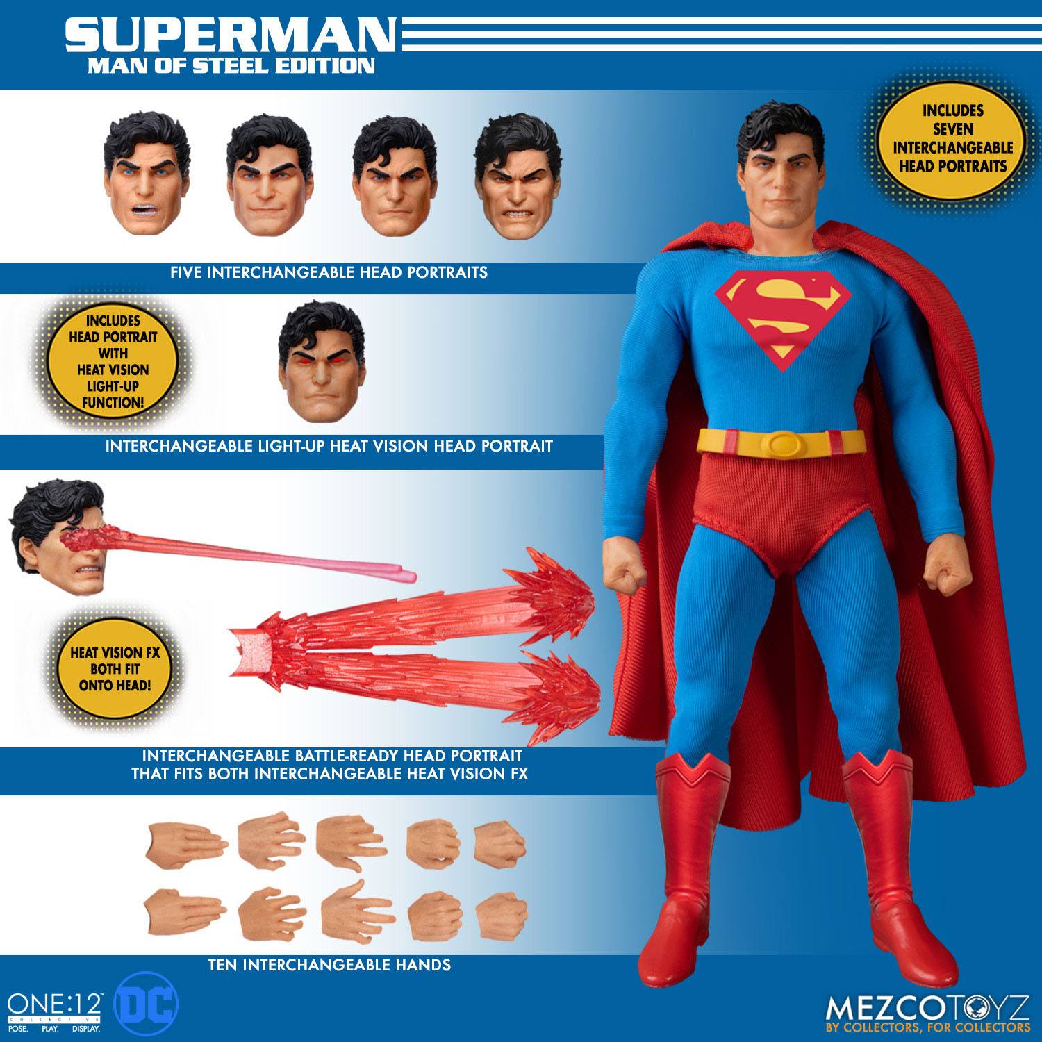 DC Comics Action Figure 1/12 Superman Man of Steel Edition 16 cm