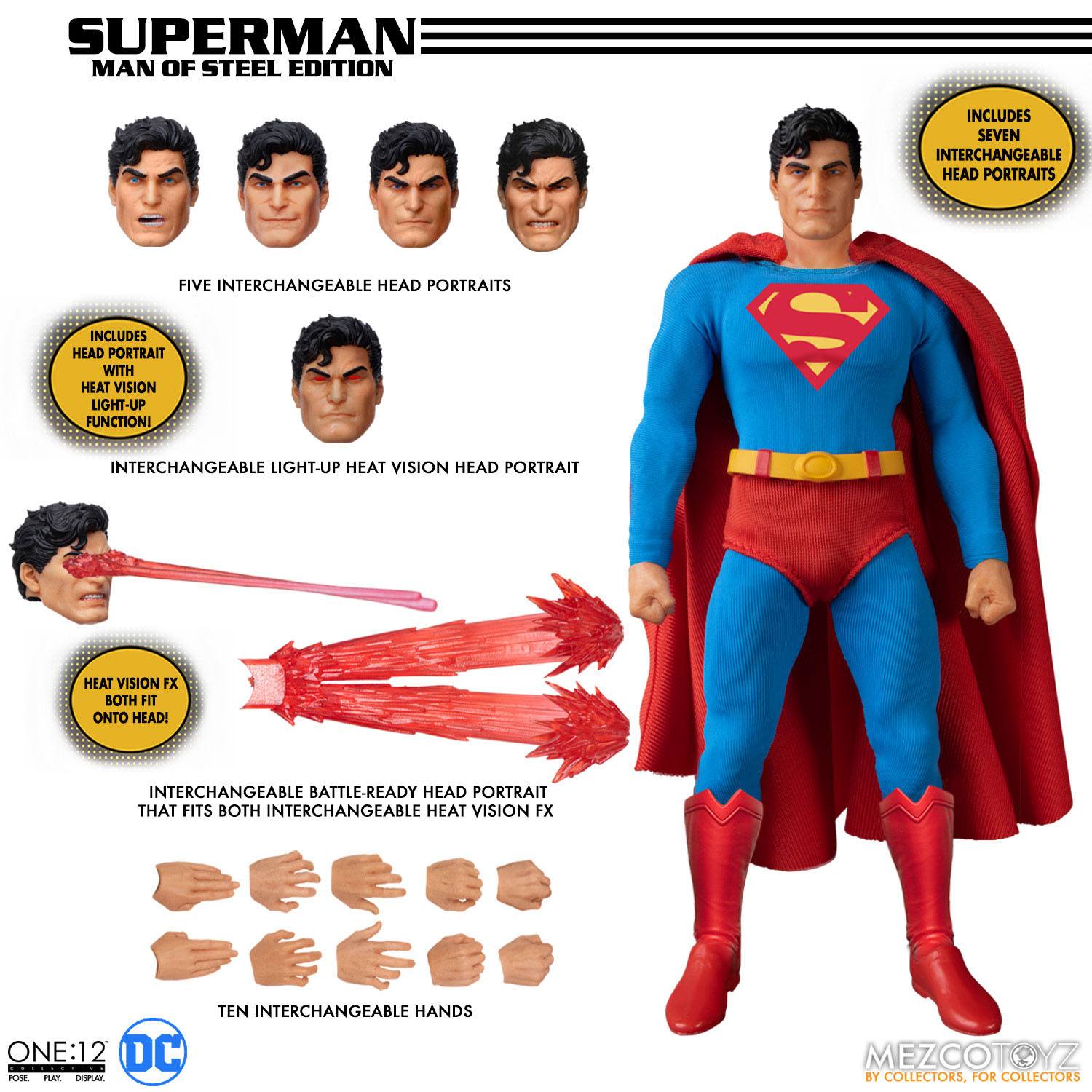 DC Comics Action Figure 1/12 Superman Man of Steel Edition 16 cm