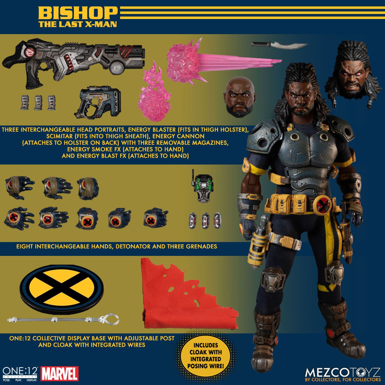 Marvel Action Figure 1/12 Bishop 17 cm