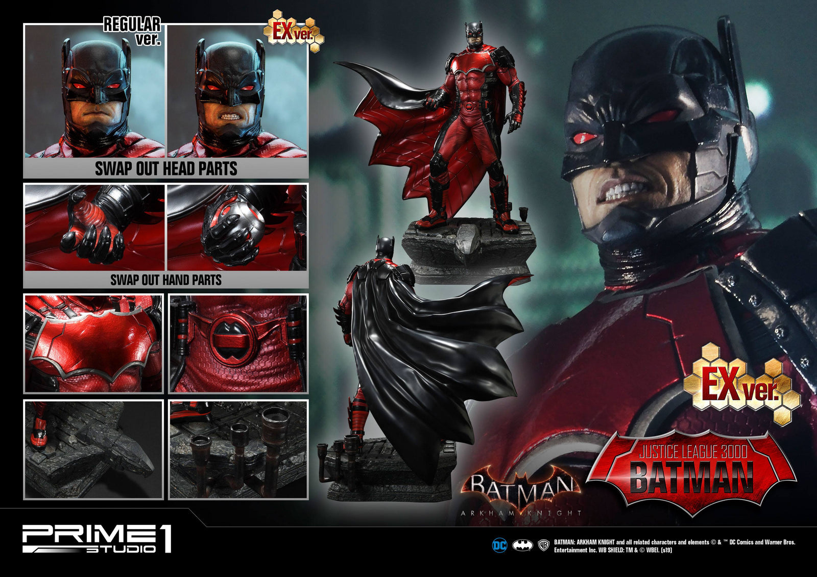 Batman Arkham Knight Statues 1/5 Justice League 3000 Batman & Exclusive 49 cm