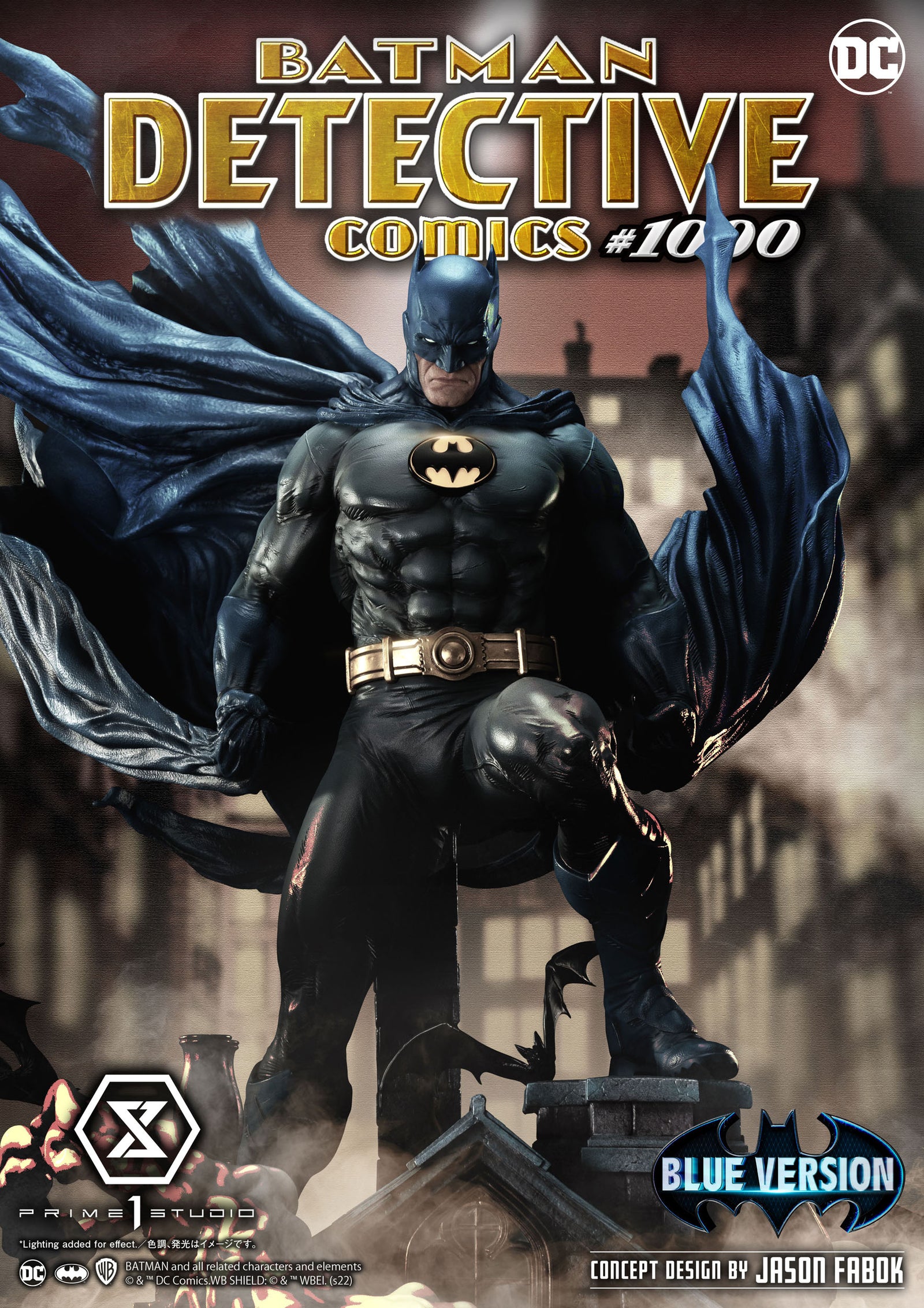 DC Comics Statue Batman Detective Comics #1000 Concept Design by Jason Fabok Blue Version 105 cm