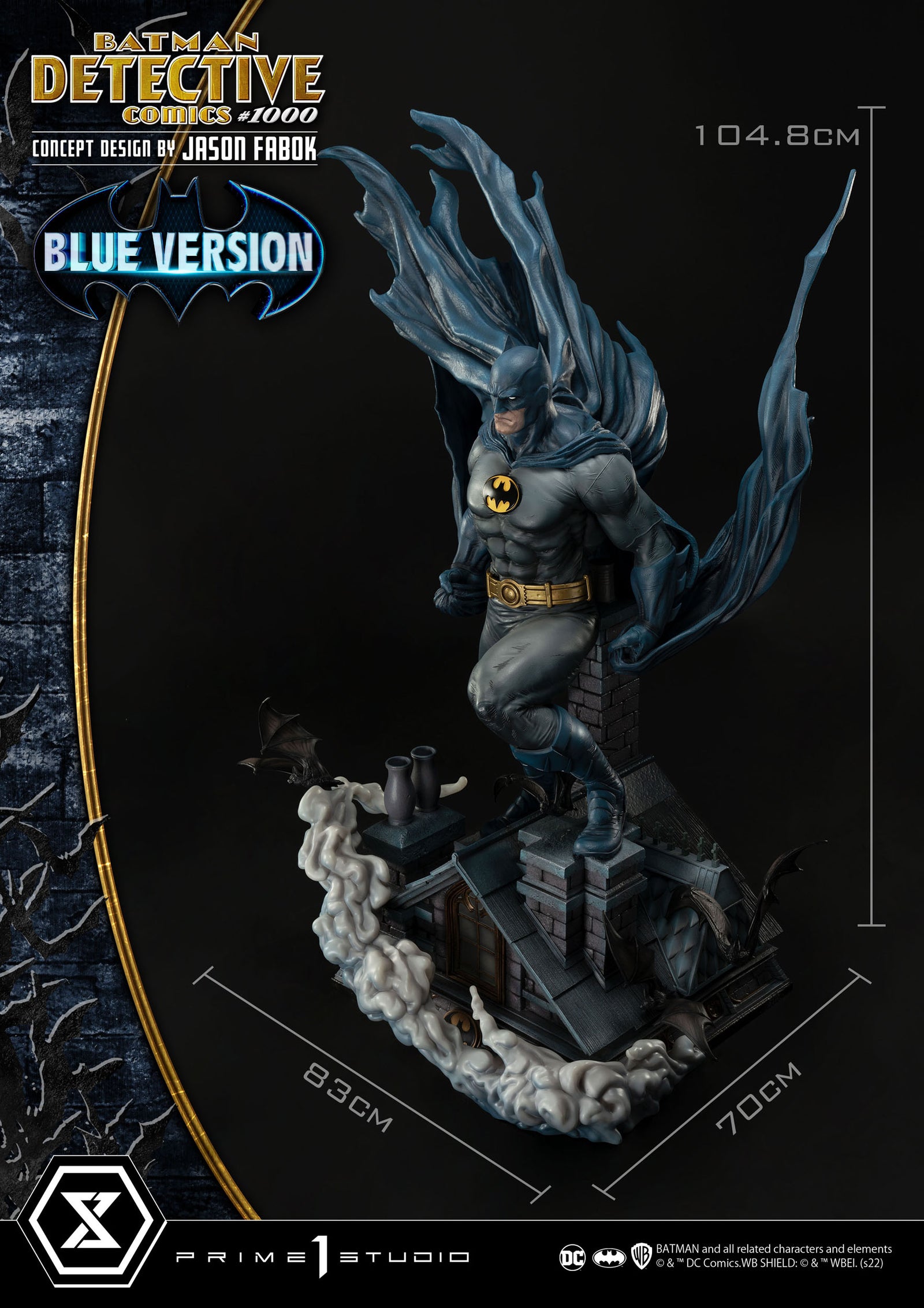 DC Comics Statue Batman Detective Comics #1000 Concept Design by Jason Fabok Blue Version 105 cm