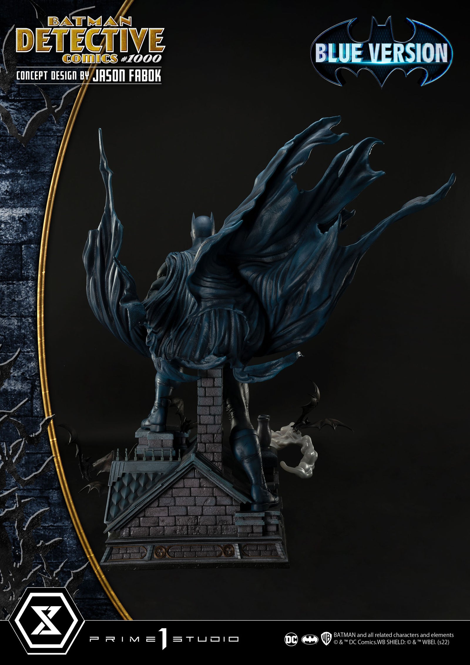DC Comics Statue Batman Detective Comics #1000 Concept Design by Jason Fabok Blue Version 105 cm