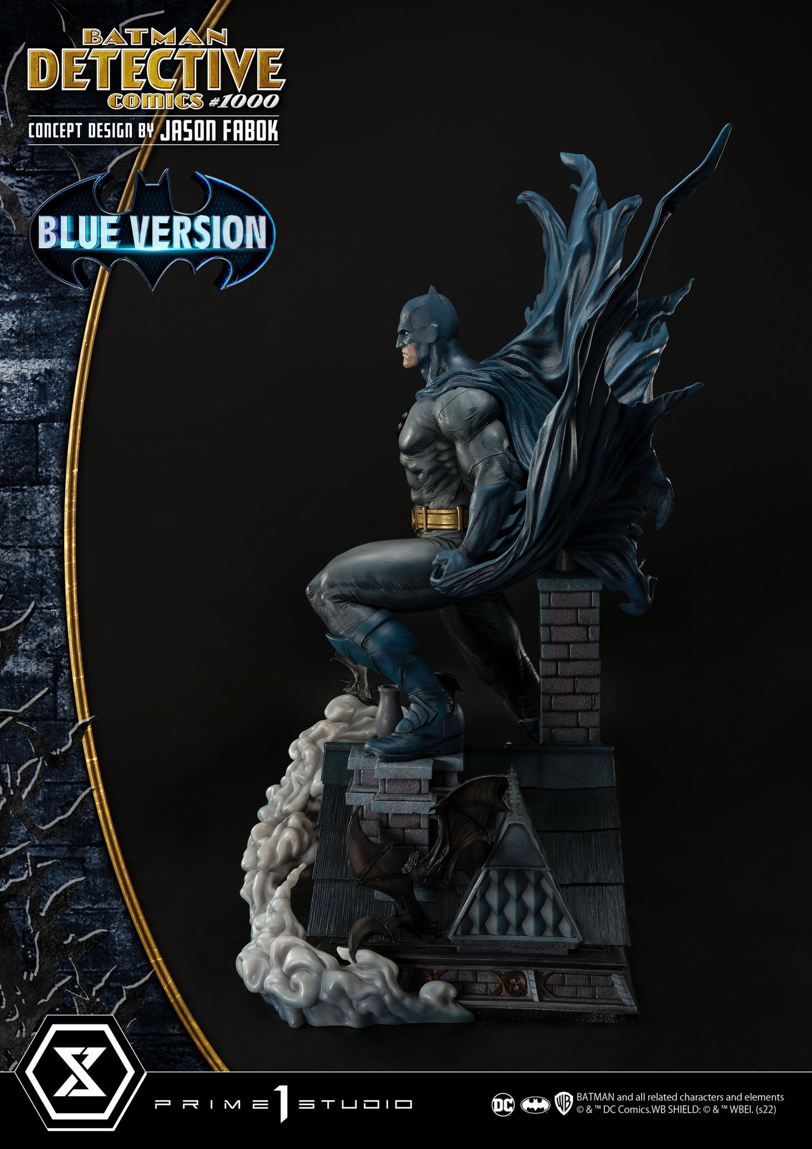 DC Comics Statue Batman Detective Comics #1000 Concept Design by Jason Fabok Blue Version 105 cm