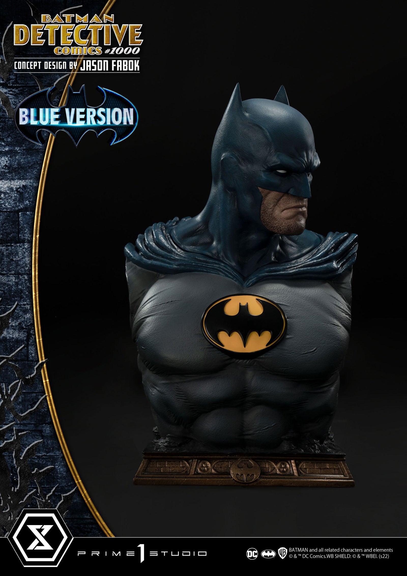 DC Comics Statue Batman Detective Comics #1000 Concept Design by Jason Fabok Blue Version 105 cm