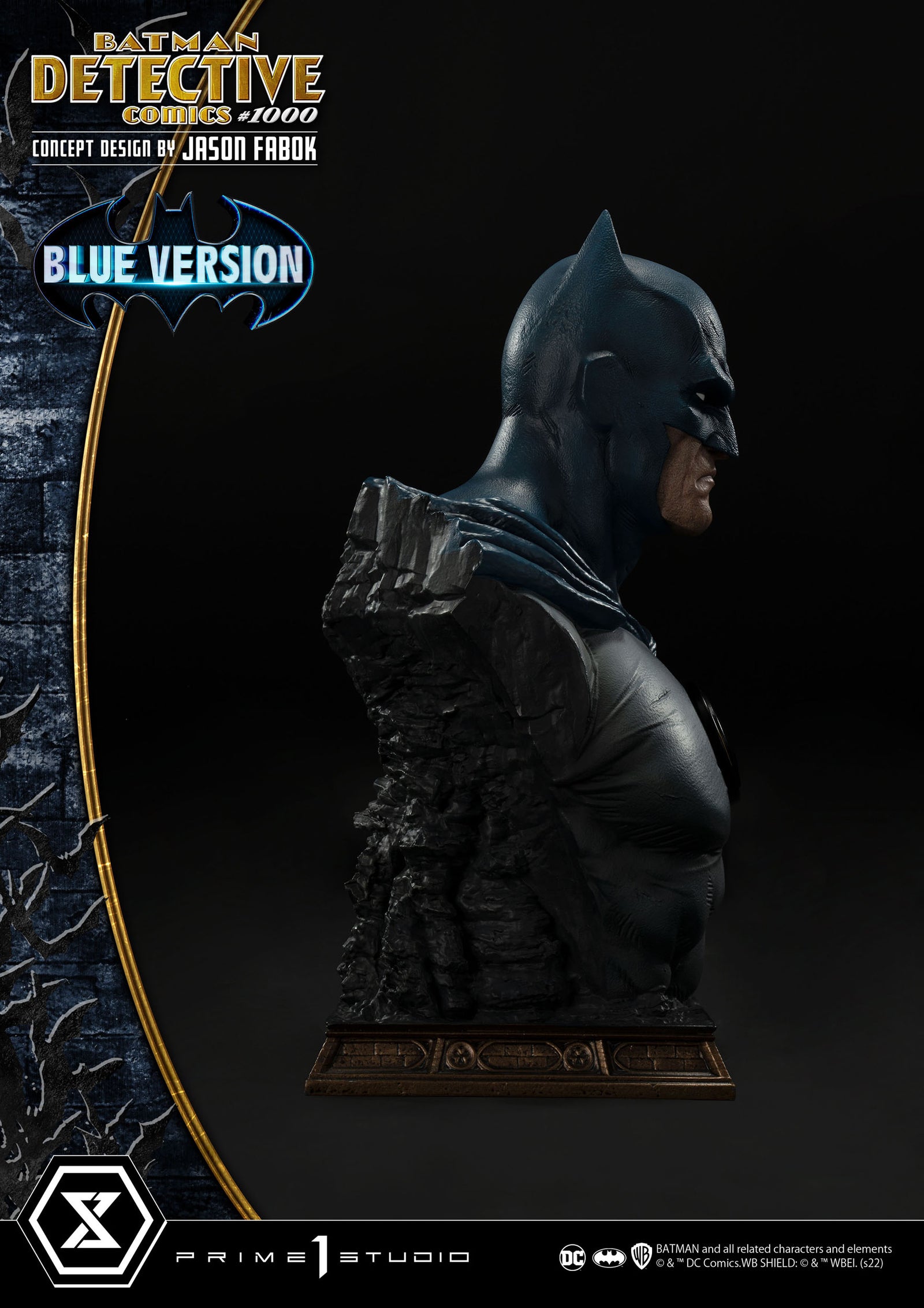 DC Comics Statue Batman Detective Comics #1000 Concept Design by Jason Fabok Blue Version 105 cm