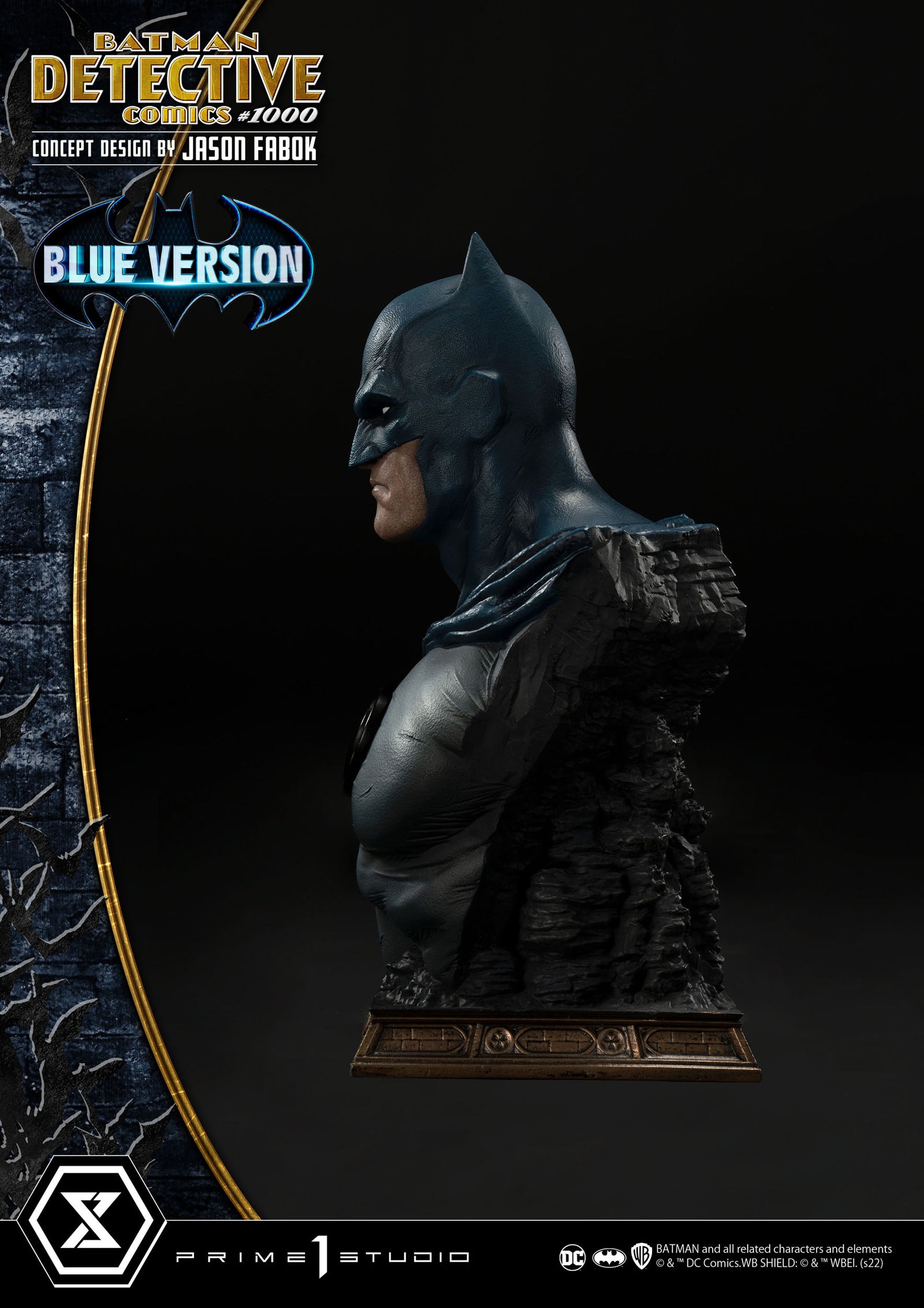DC Comics Statue Batman Detective Comics #1000 Concept Design by Jason Fabok Blue Version 105 cm