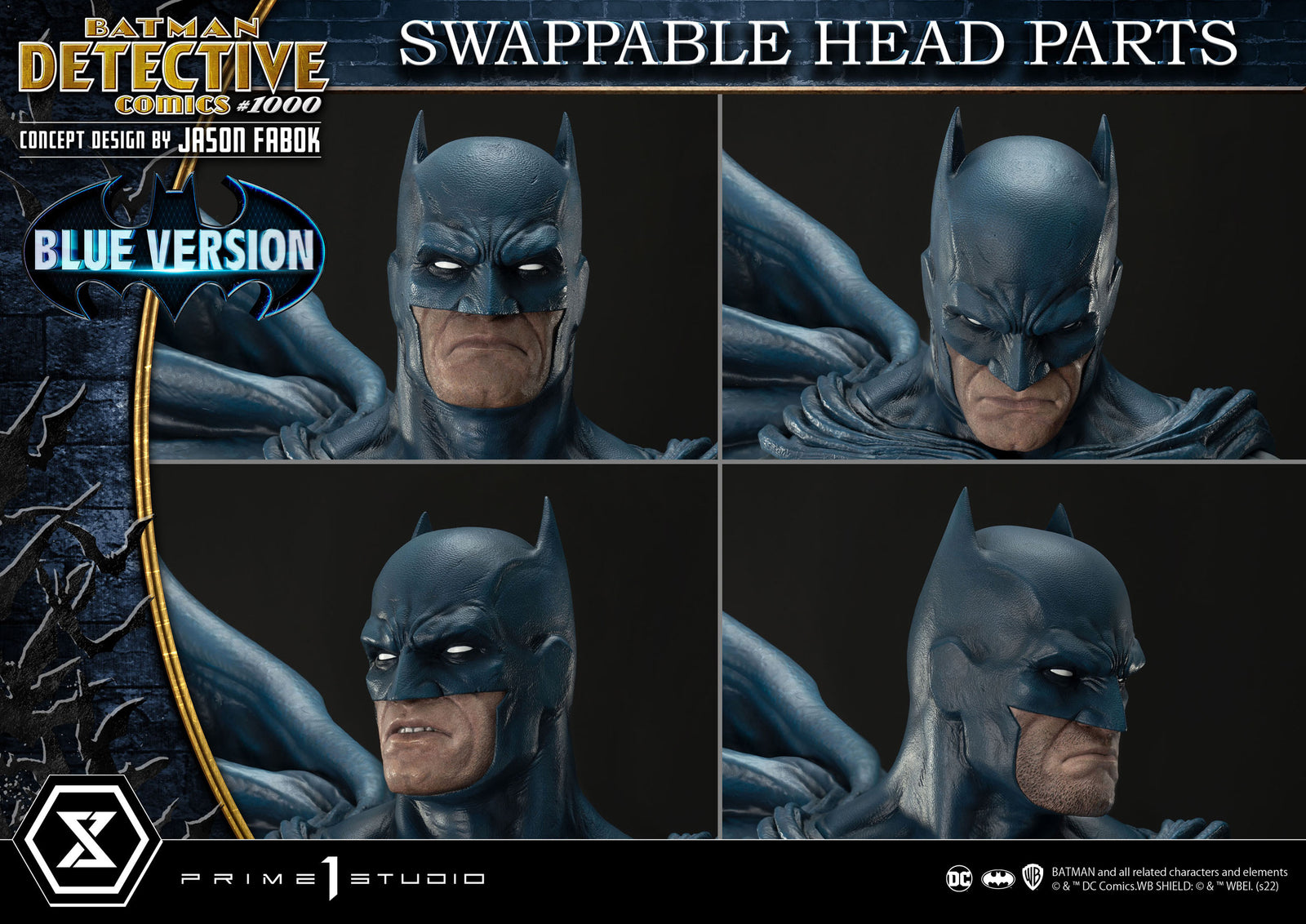 DC Comics Statue Batman Detective Comics #1000 Concept Design by Jason Fabok Blue Version 105 cm