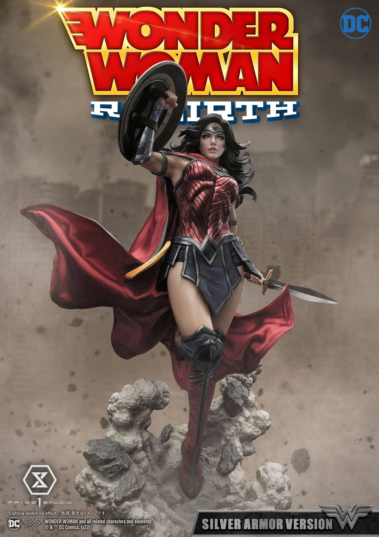 DC Comics Statue 1/3 Wonder Woman Rebirth Silver Armor Version 75 cm