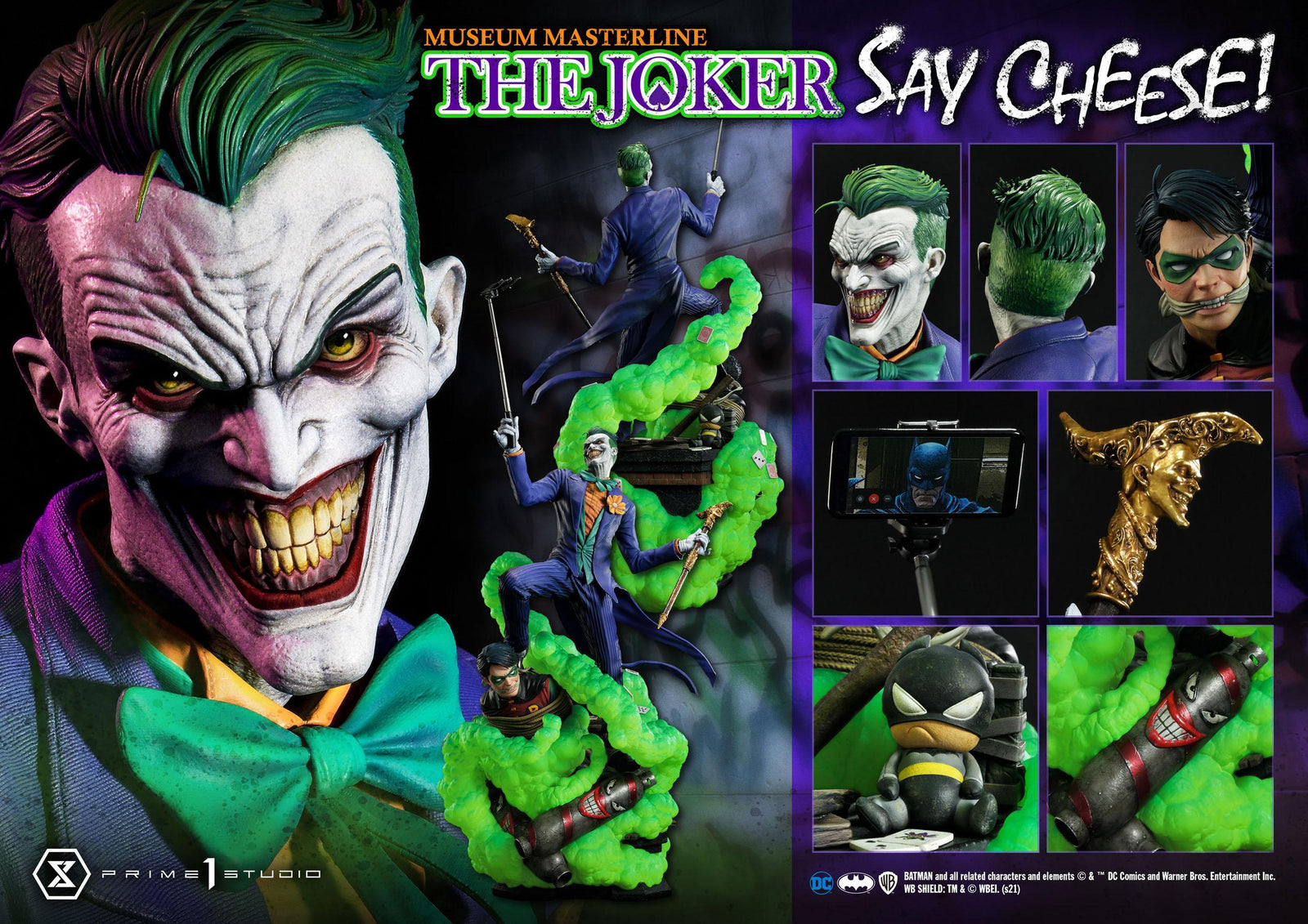 DC Comics Statue 1/3 The Joker Say Cheese 99 cm