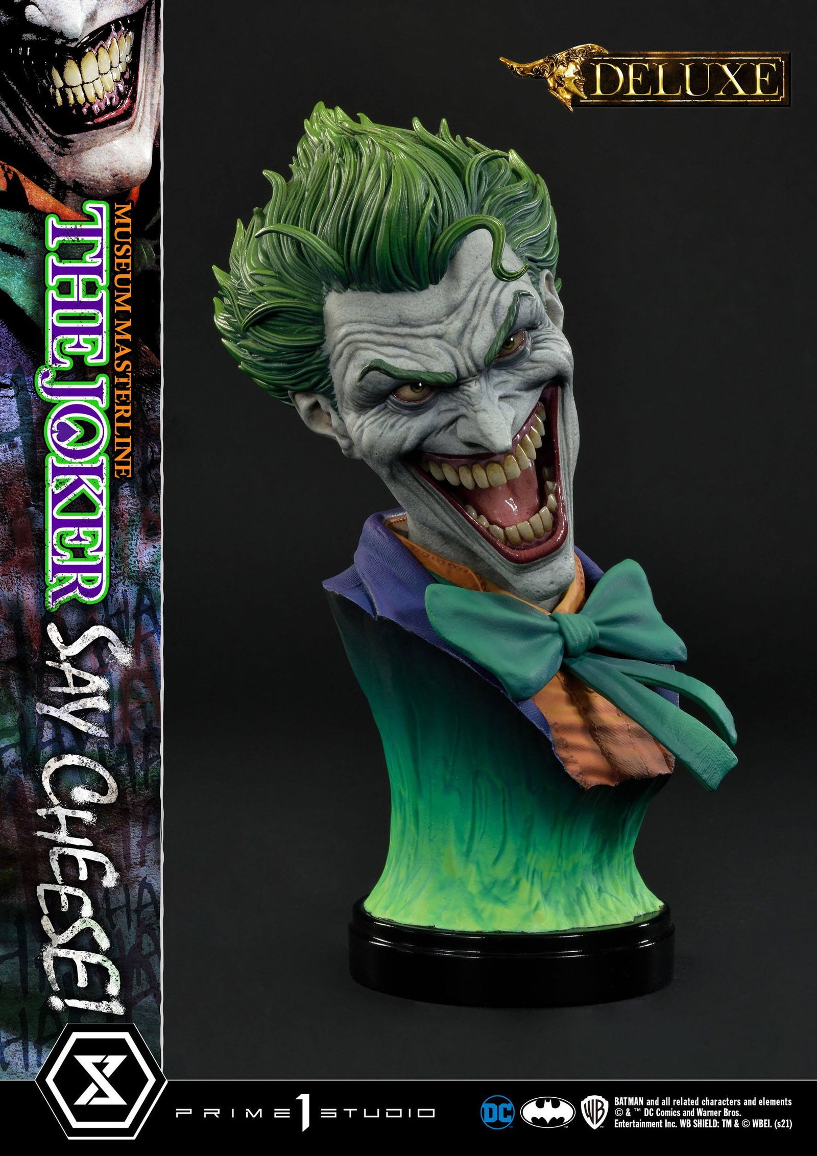 DC Comics Statue 1/3 The Joker Say Cheese Deluxe Bonus Version 99 cm