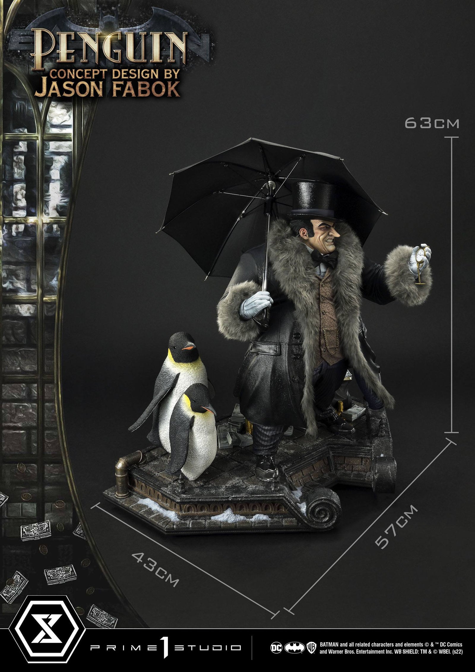 DC Comics Museum Masterline Statue 1/3 Penguin (Concept Design By Jason Fabok) 63 cm