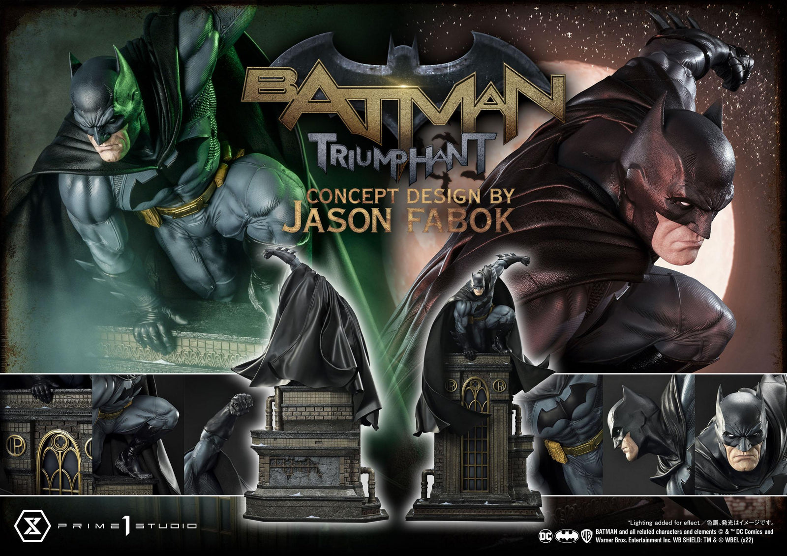 DC Comics Museum Masterline Statue 1/3 Batman Triumphant (Concept Design By Jason Fabok) Bonus Version 119 cm