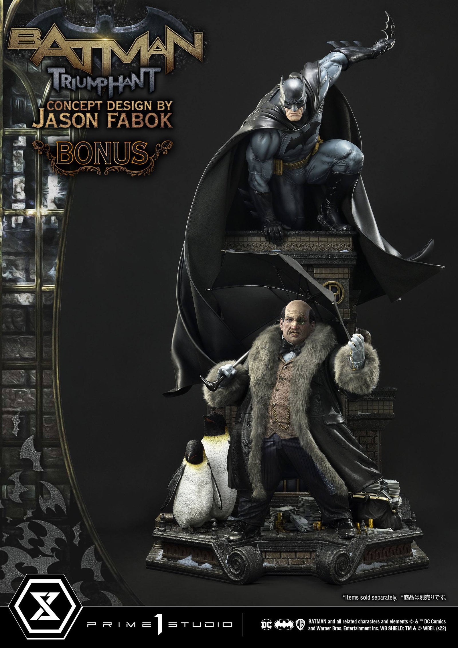 DC Comics Museum Masterline Statue 1/3 Batman Triumphant (Concept Design By Jason Fabok) Bonus Version 119 cm