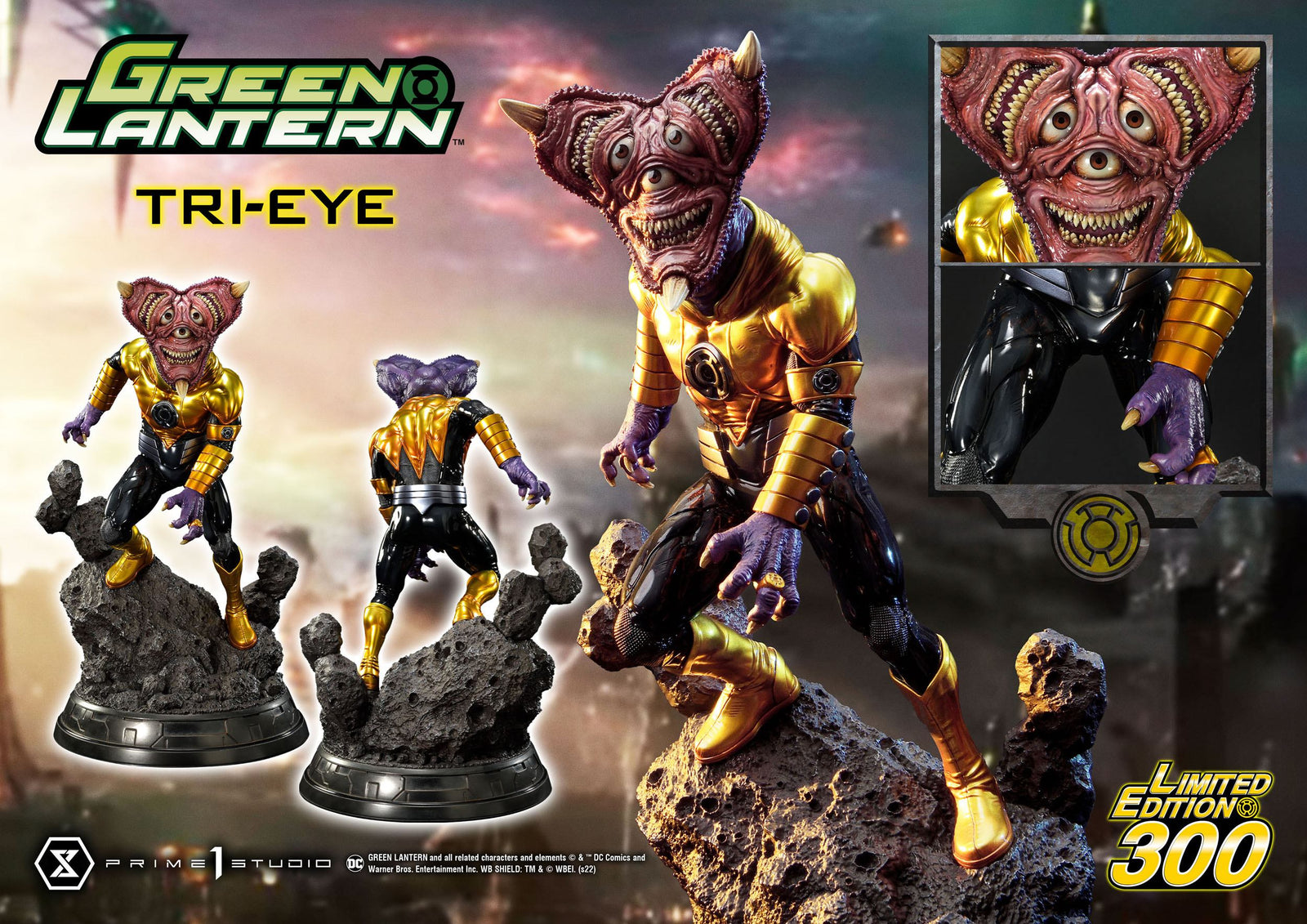 DC Comics Statue 1/3 Sinestro Corps Tri-Eye 54 cm