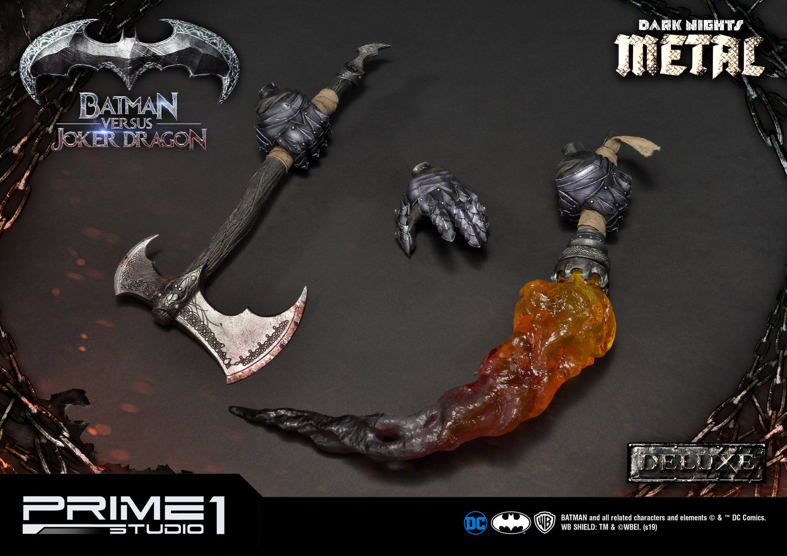 Dark Nights: Metal Statue Batman Versus Joker Dragon Deluxe Ver. 87 cm