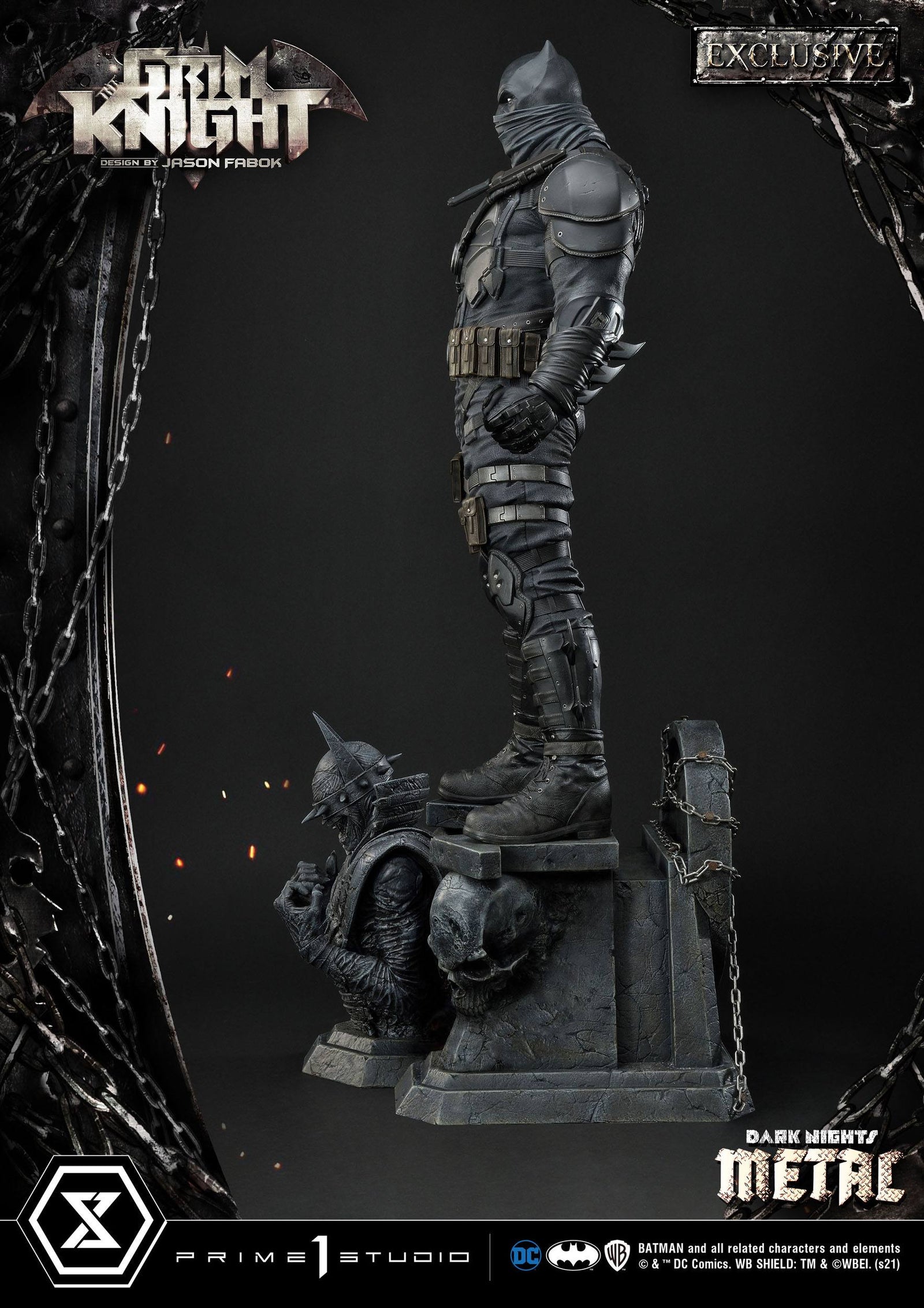 Dark Nights: Metal Statues The Grim Knight & The Grim Knight Exclusive 82 cm Assortment