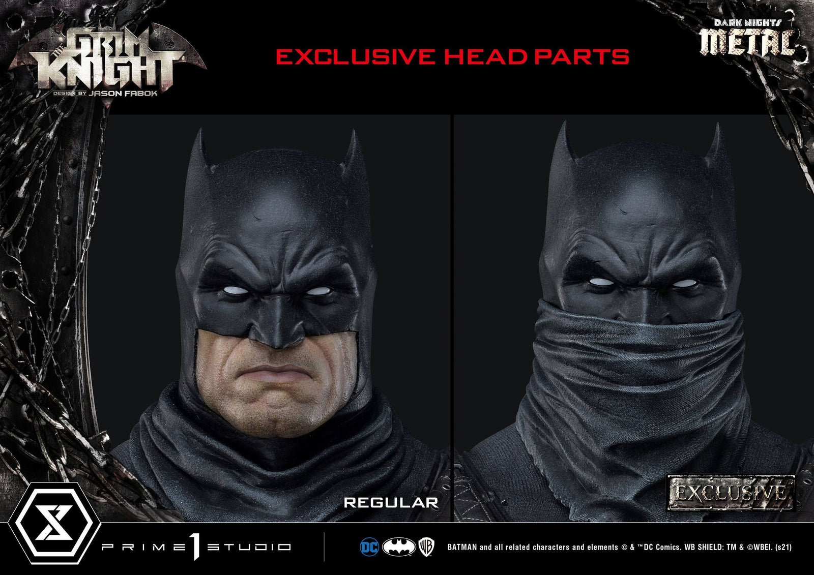Dark Nights: Metal Statues The Grim Knight & The Grim Knight Exclusive 82 cm Assortment