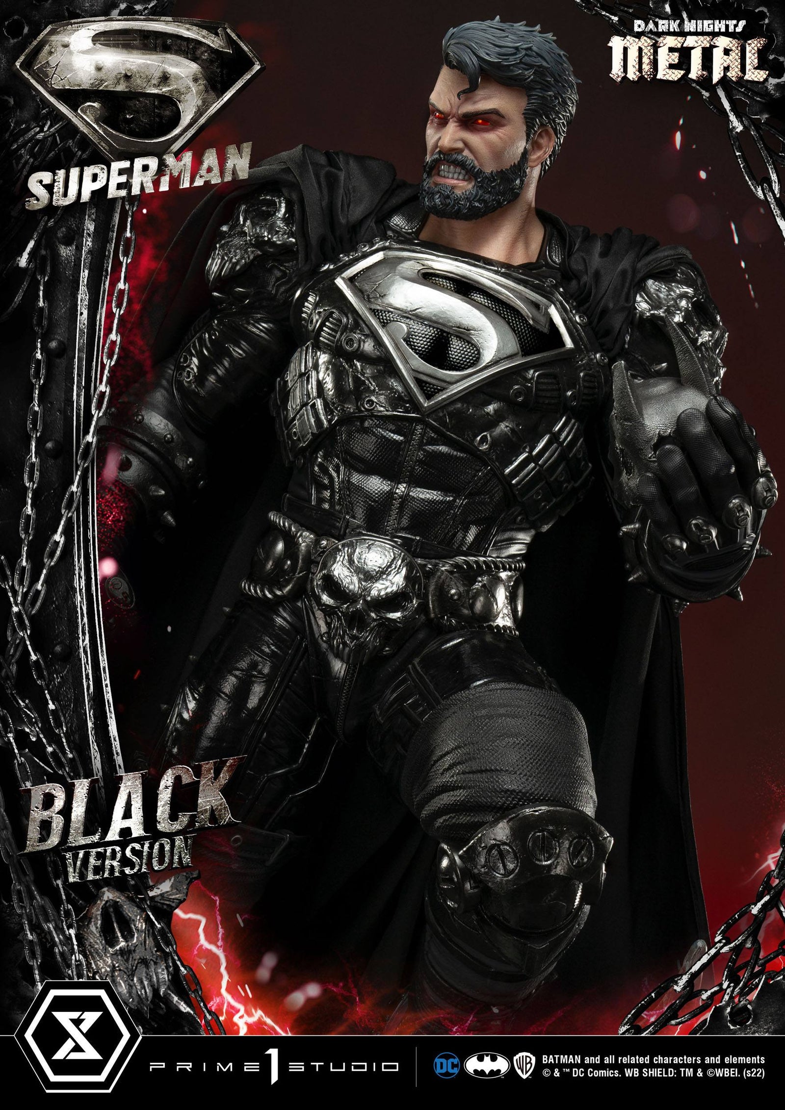 DC Comics Statue 1/3 Superman Black Version 88 cm