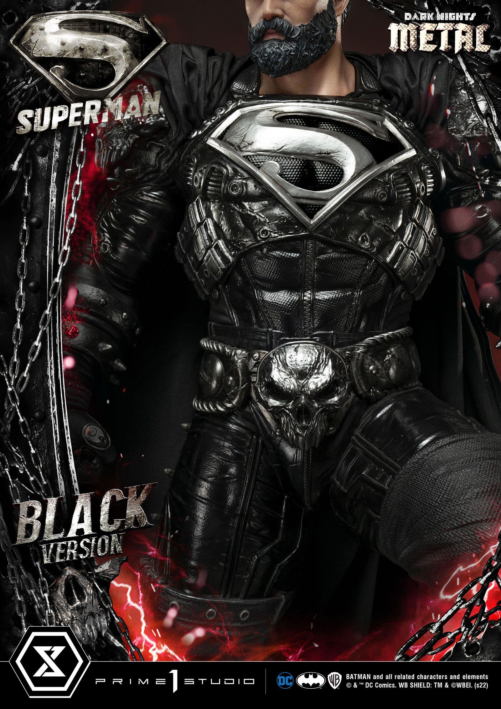 DC Comics Statue 1/3 Superman Black Version 88 cm