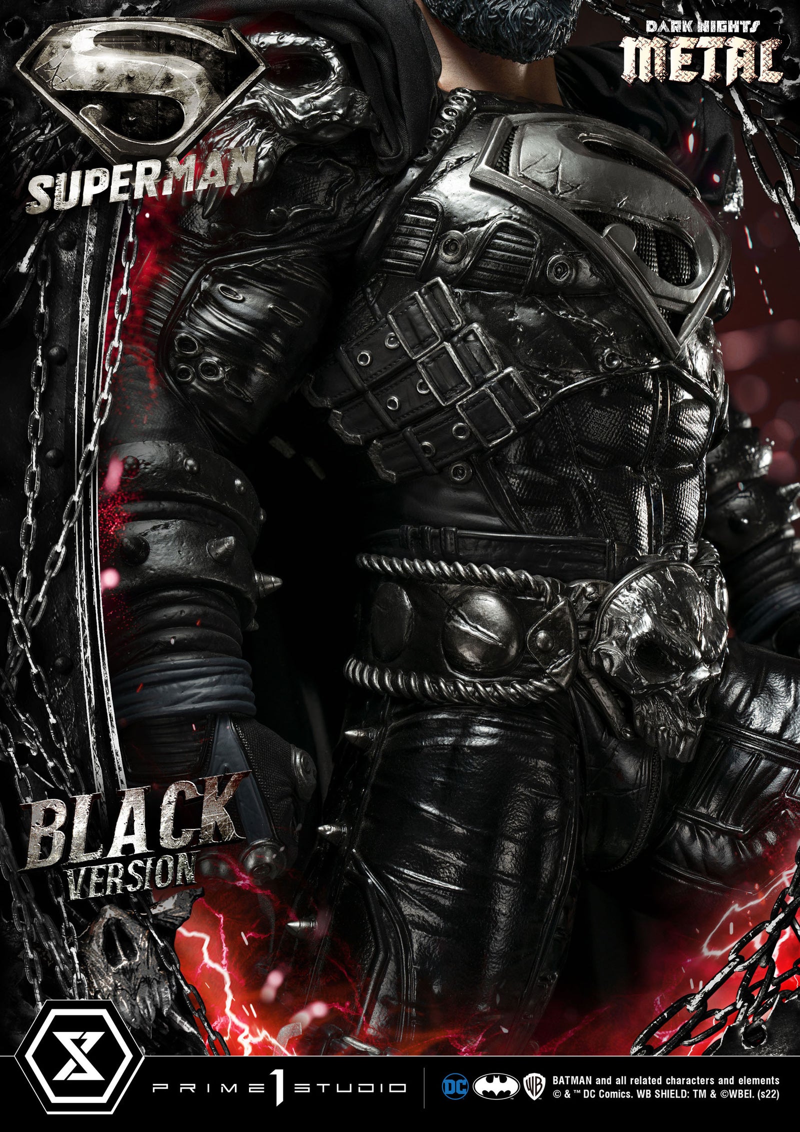 DC Comics Statue 1/3 Superman Black Version 88 cm
