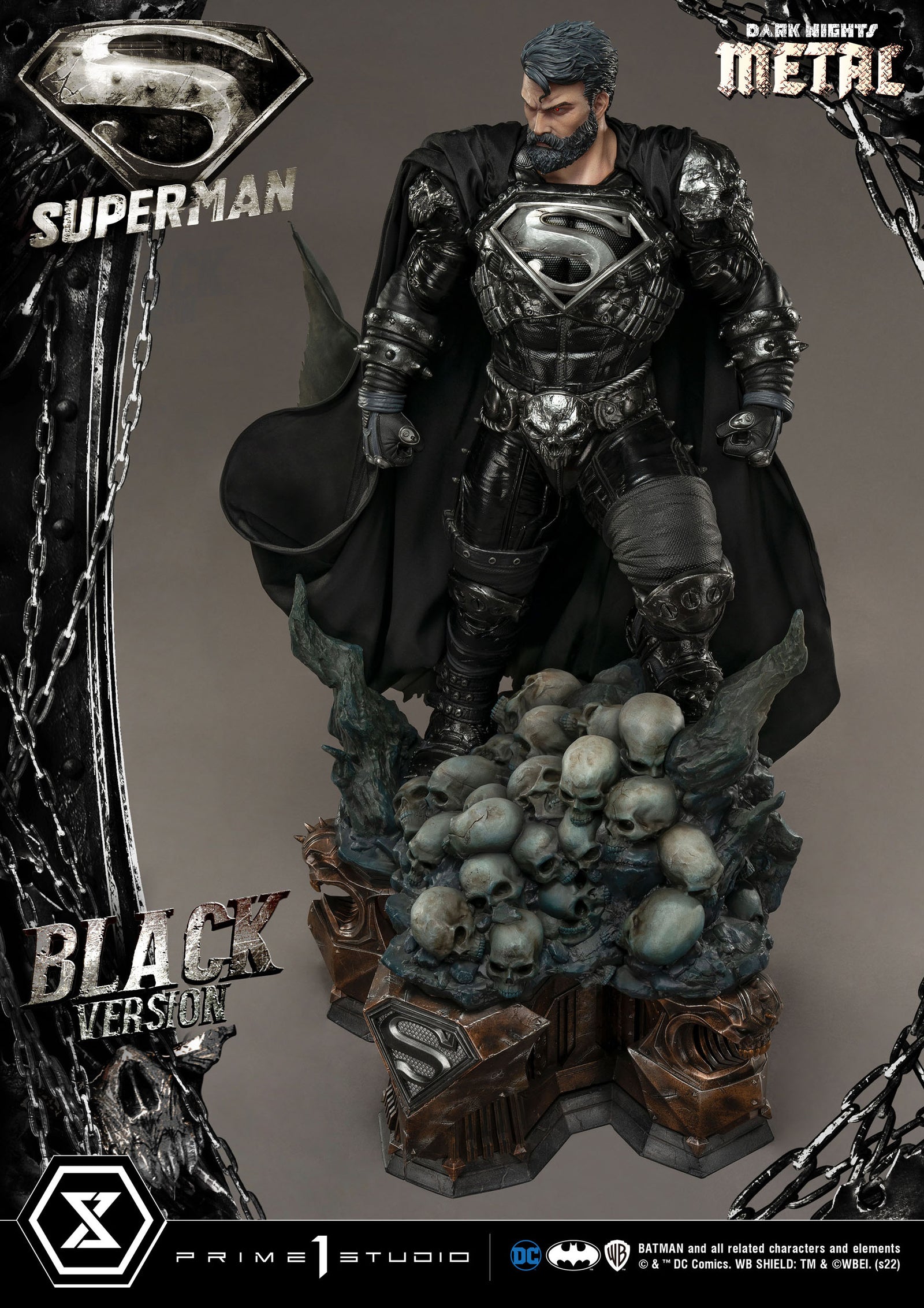 DC Comics Statue 1/3 Superman Black Version 88 cm