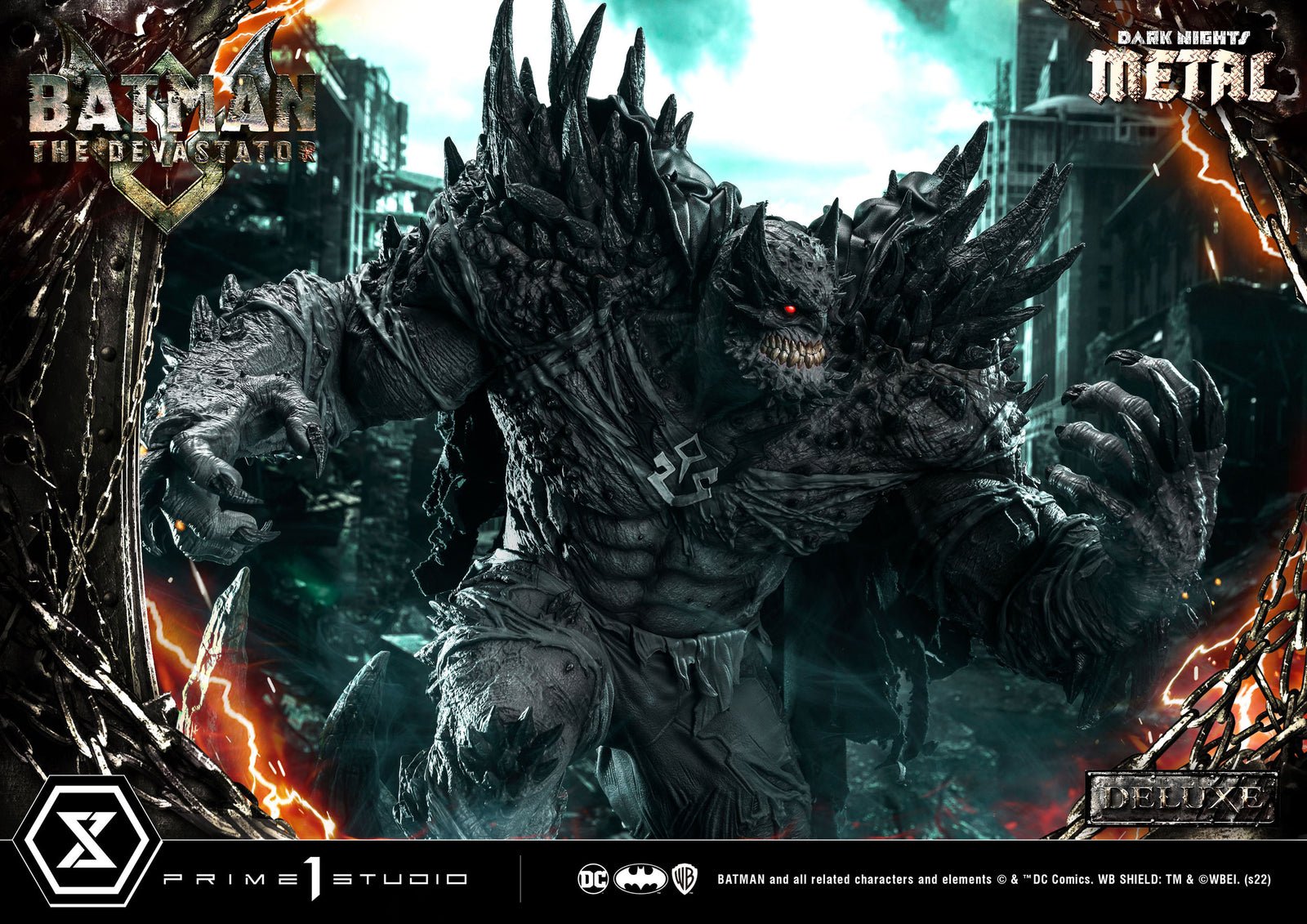 Dark Knights: Metal Statue 1/3 The Devastator Deluxe Bonus Version 98 cm