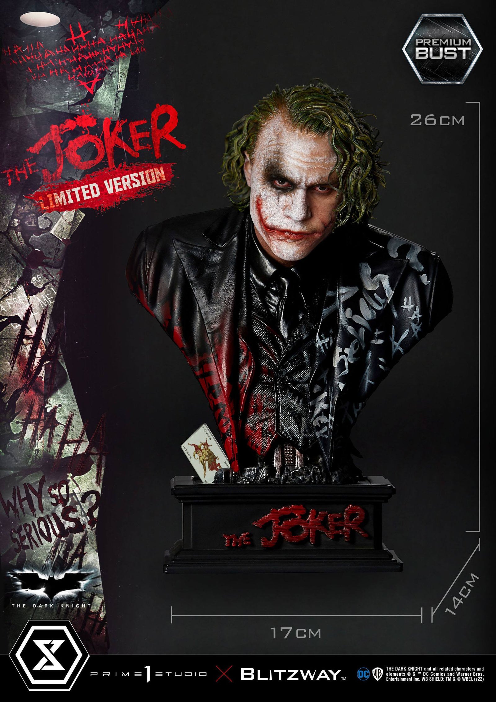The Dark Knight Premium Bust The Joker Limited Version 26 cm