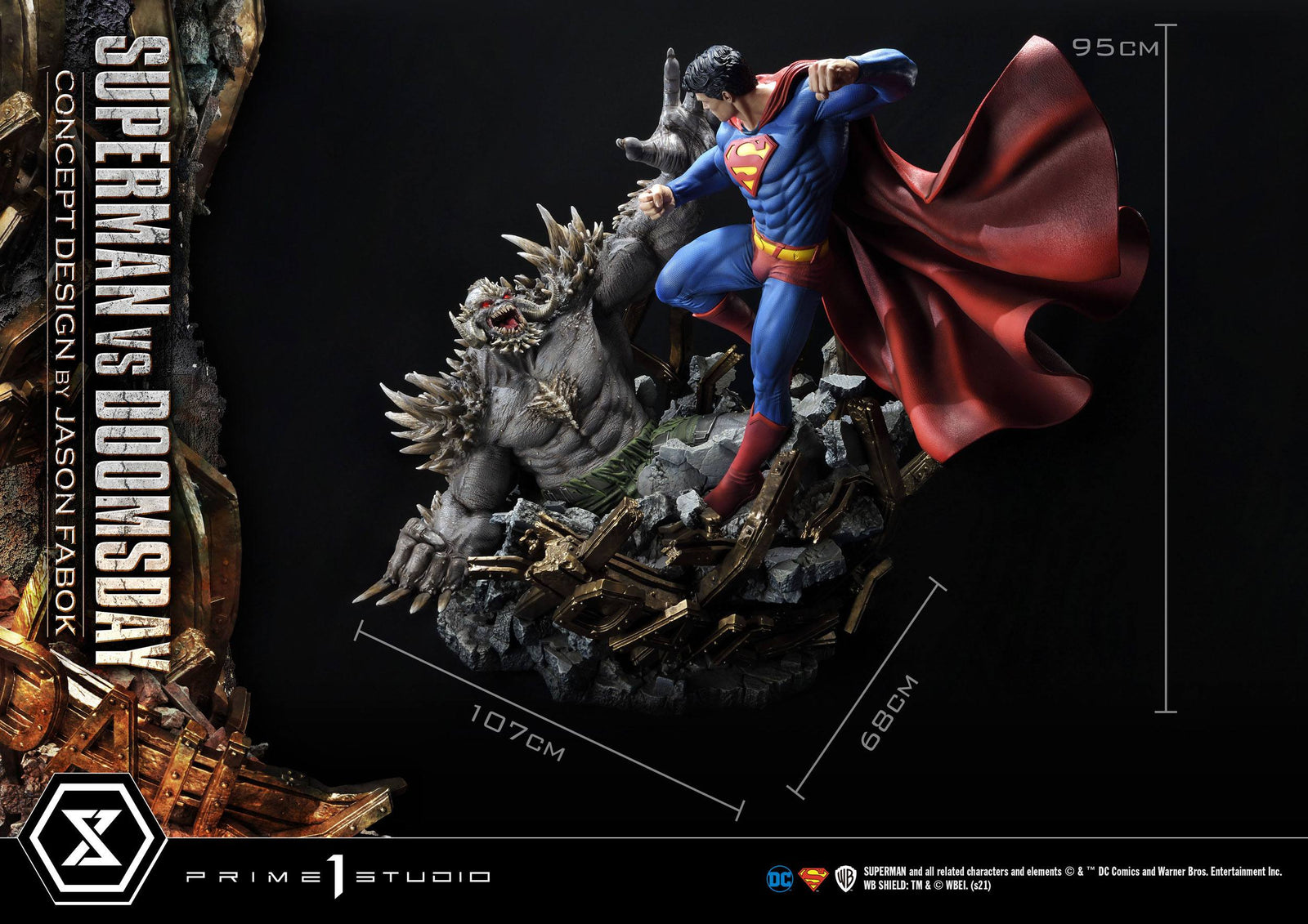 DC Comics Statue 1/3 Superman Vs. Doomsday by Jason Fabok 95 cm
